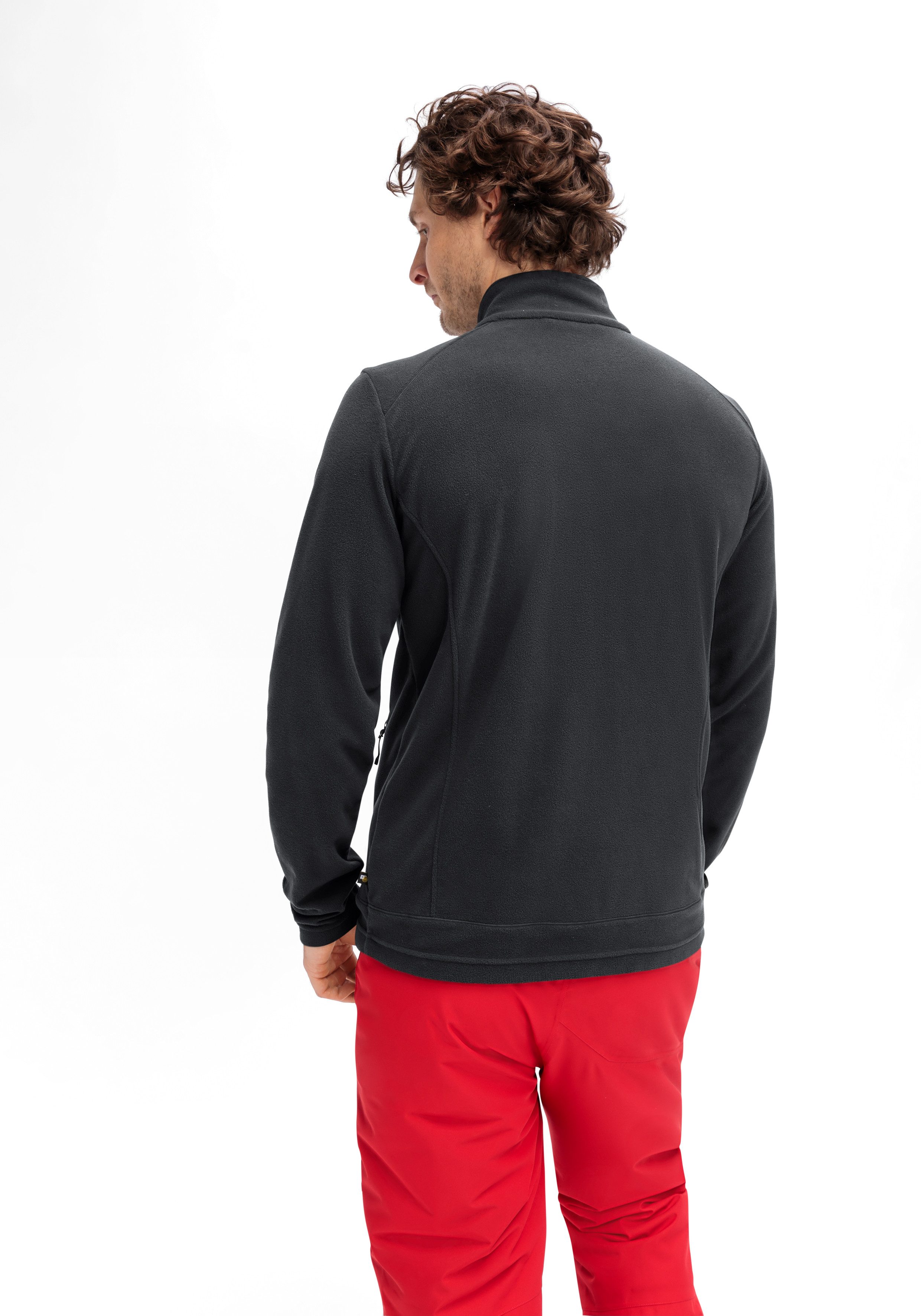 Maier Sports Fleecejack Dennis Jacket M Heren midlayer, onderhoudsvriendelijk fleece met 2 ritszakken