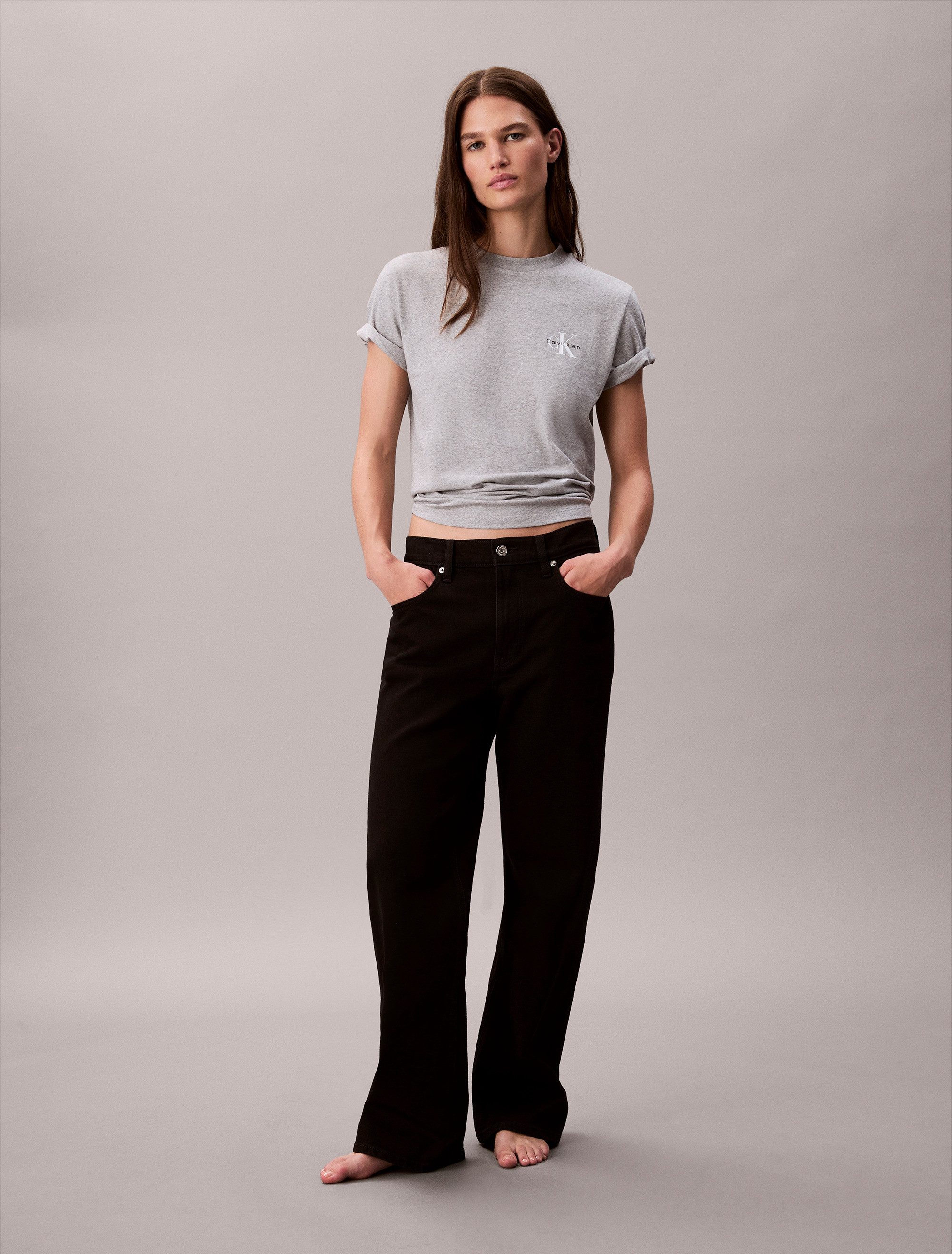 Calvin Klein Shirt met korte mouwen A- Logo VN 2 pack Tee (Set van 2)