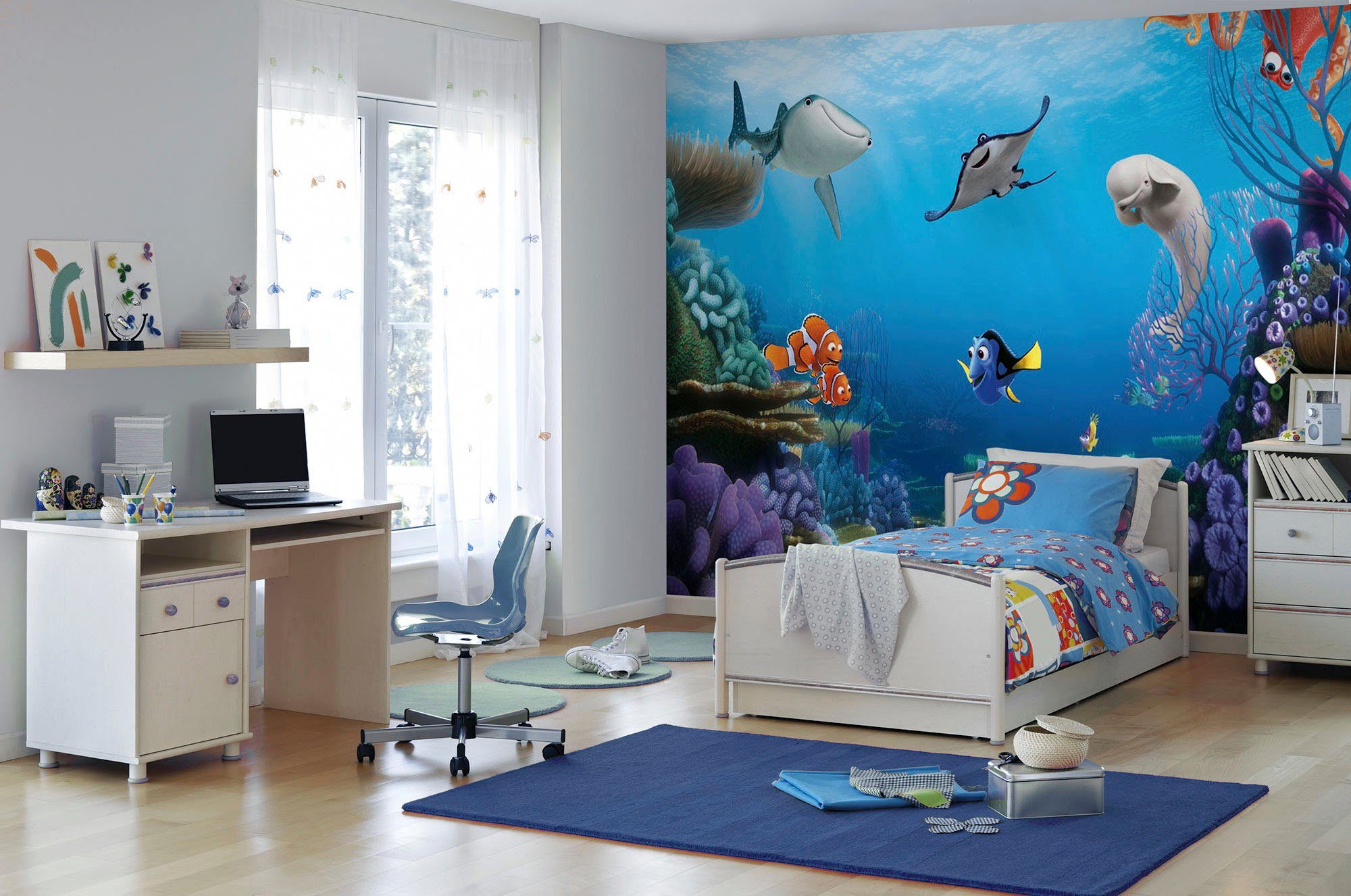 Komar Vliesbehang Digitale print vlies - Finding Dory - Afmeting 400 x 260 cm (1 stuk)