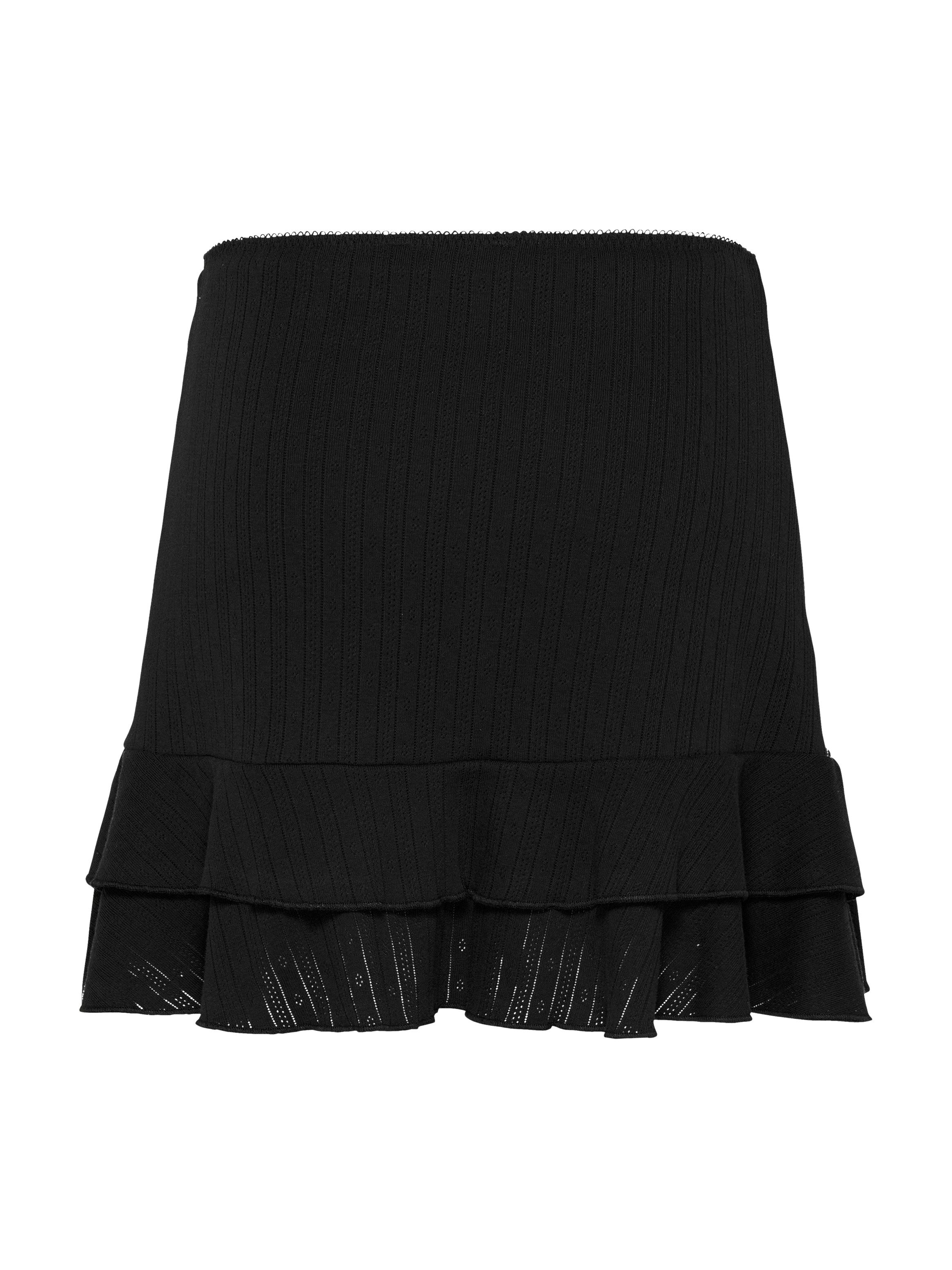 TOMMY JEANS Minirok TJW POINTELLE MINI SKIRT EXT met gaatjespatroon, met volants