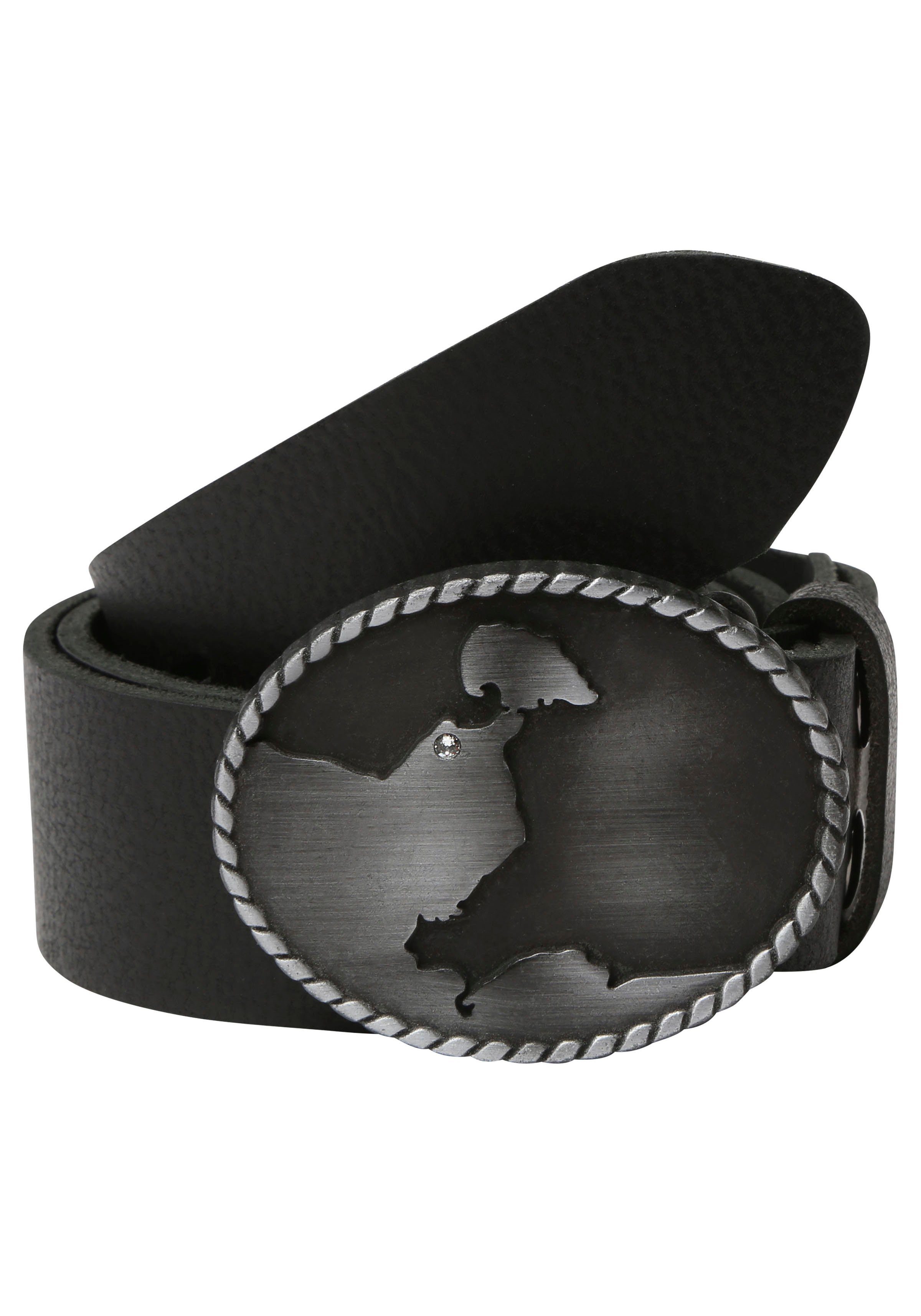 RETTUNGSRING by showroom 019° Leren riem 0 dames brede riemen maat 105 zwart