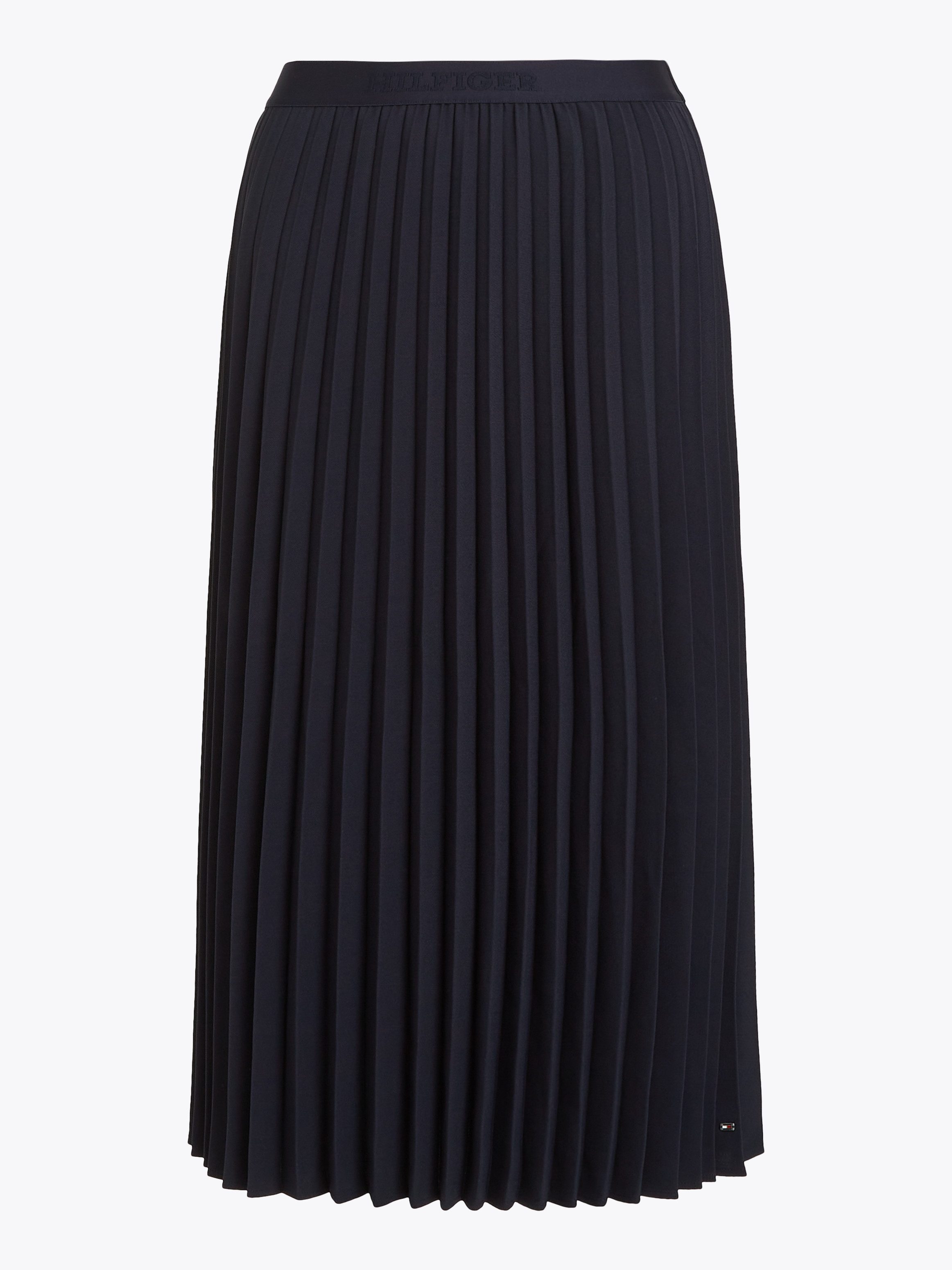 Tommy Hilfiger Plissérok FLUID TWILL PLEATED MIDI SKIRT
