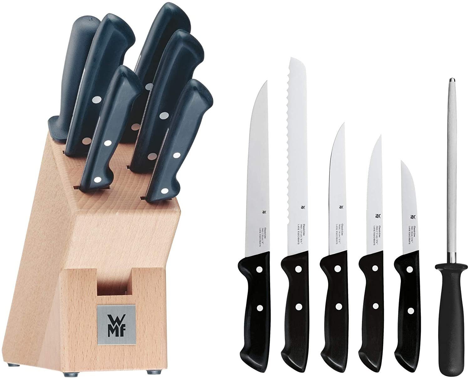WMF Messenblok Classic Line Lemmeten van speciaal messenstaal (set, 7-delig)