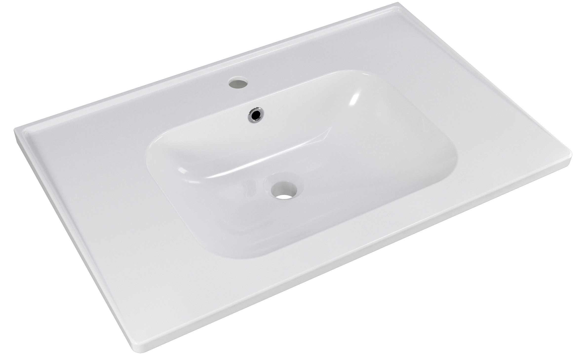 Saphir Badmeubelset Trentino 2-delig keramische wasbak, spiegelkast met LED-lamp Badkamermeubel-set 79cm breed, incl. deurdemper, 3 deuren, 2 lades (3 stuks)
