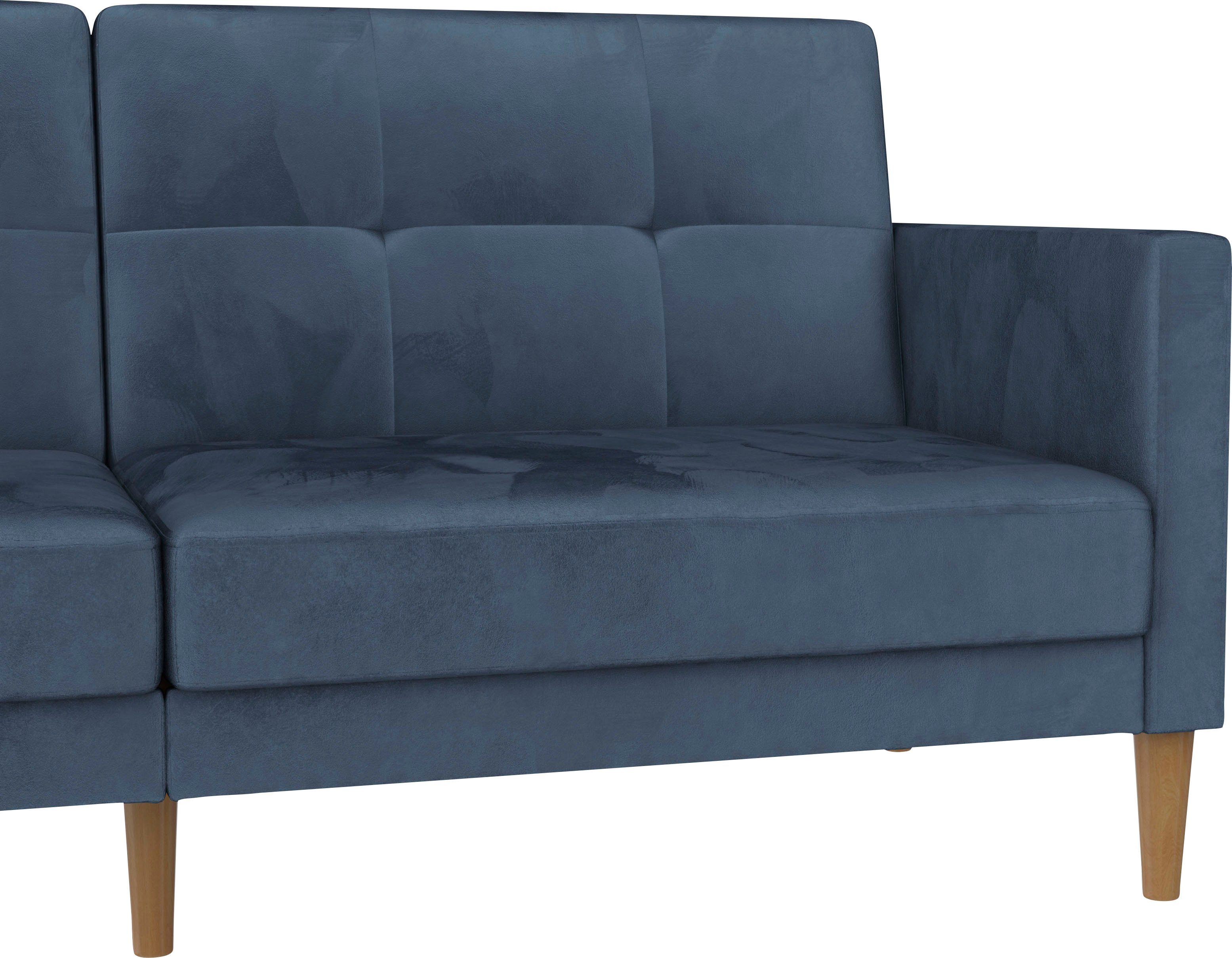 Dorel Home 3-zitsbank Lilly Bedfunctie, rugleuning 3-voudig verstelbaar, zithoogte 43 cm