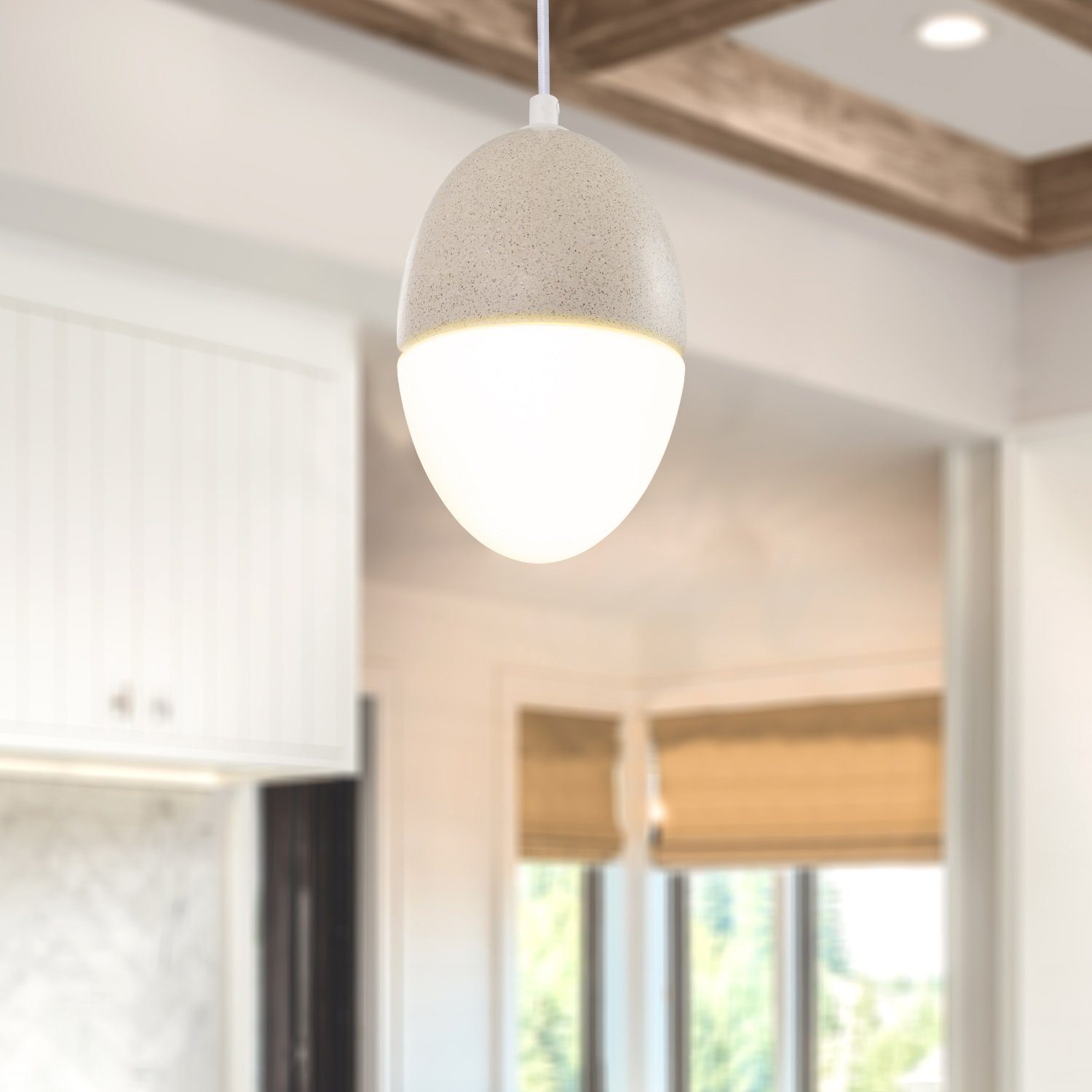 Paco Home Hanglamp GREGG Led, E27, lamp voor woonkamer eetkamer keuken, in hoogte verstelbaar