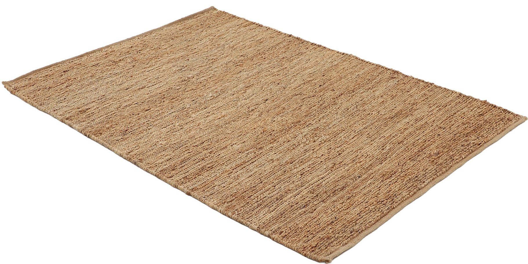 carpetfine Vloerkleed Nala jute tapijt van natuurlijke vezels keerbaar, van 100% jute, in vele maten en modellen, vierkant, rond