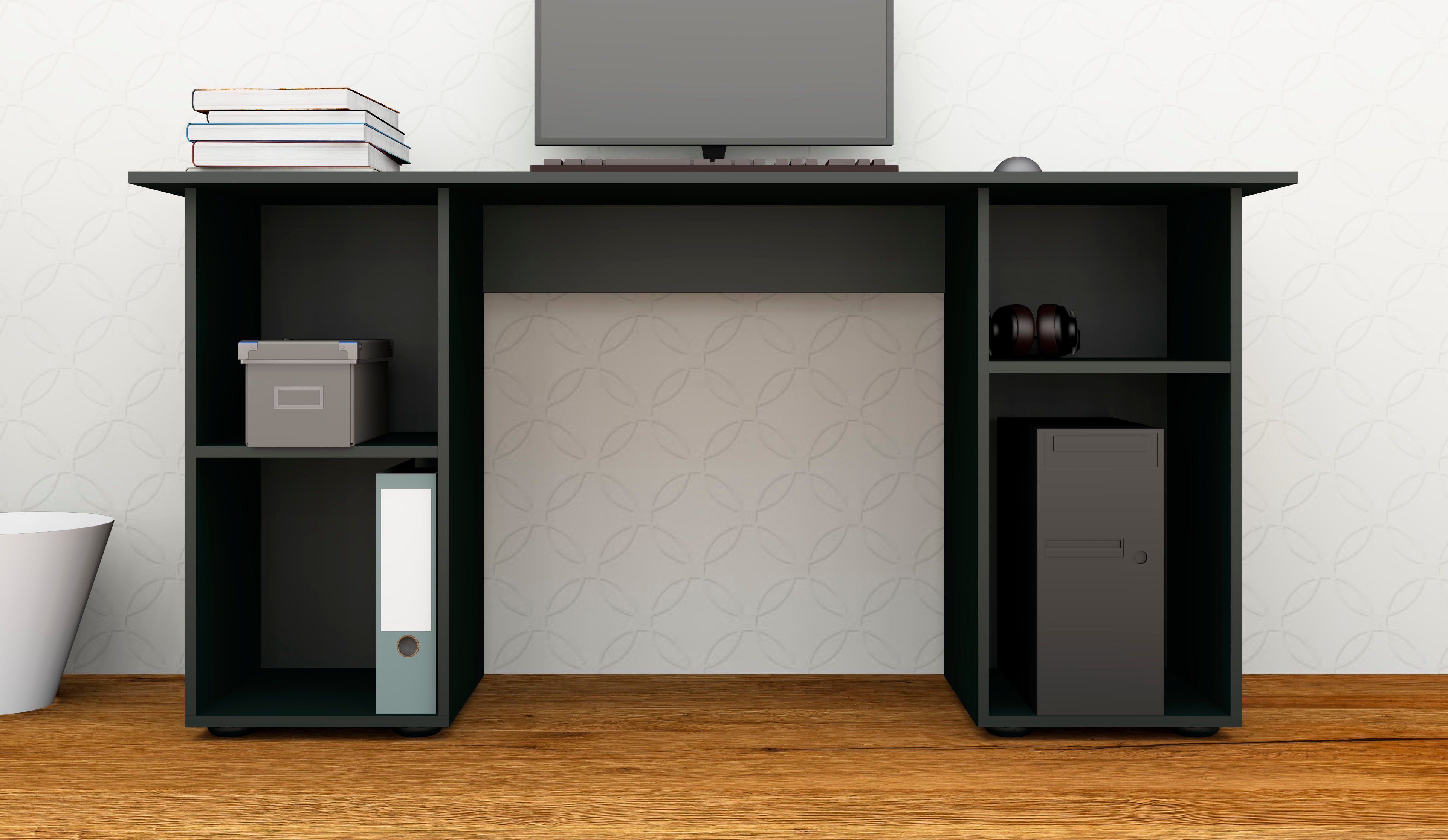 borchardt Möbel Bureau Kai Kast-bureau met veel opbergruimte, breedte 150 cm, Made in Germany