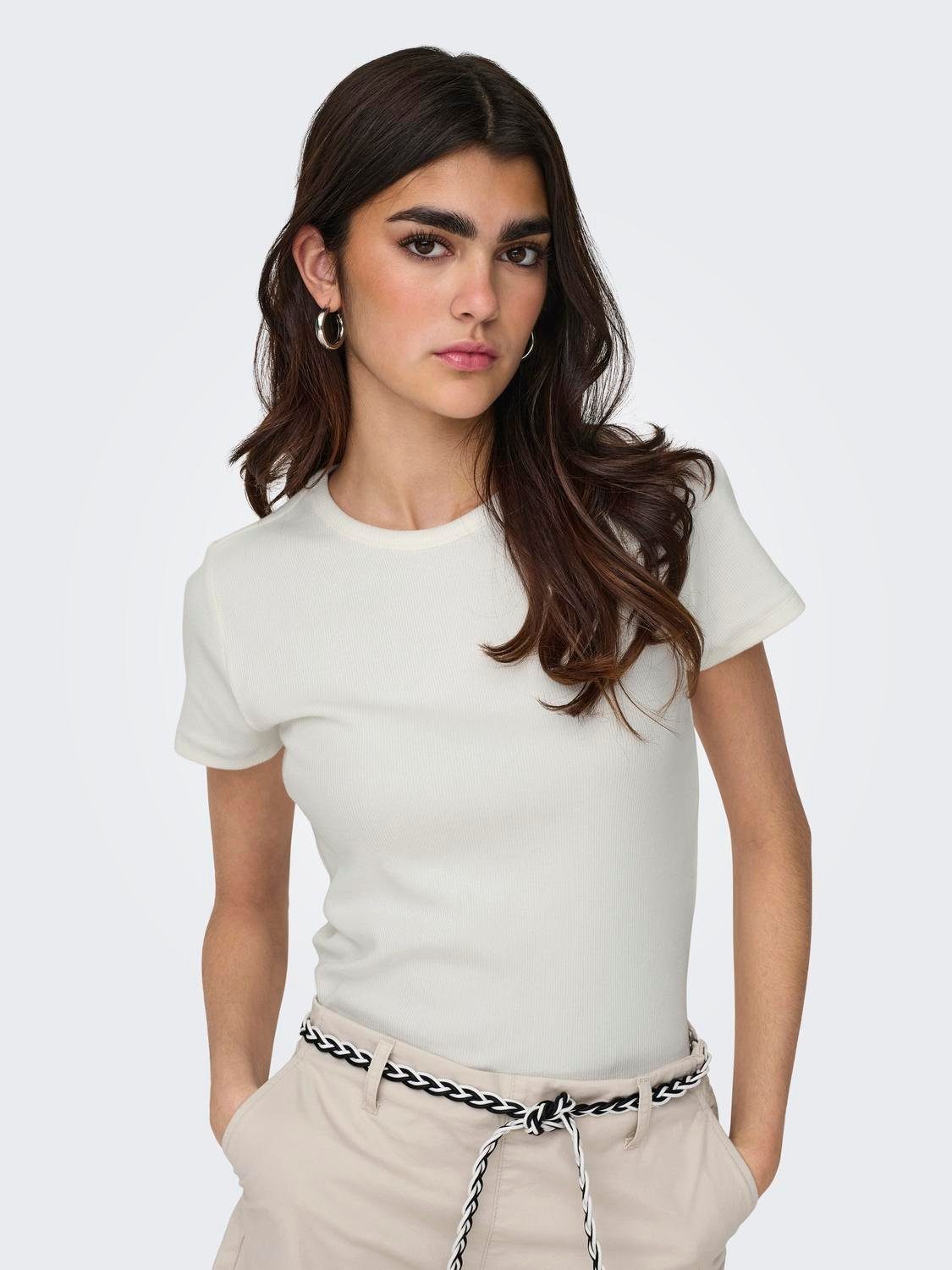 JDY Shirt met ronde hals JDYSOLAR S/S O NECK TOP JRS NOOS