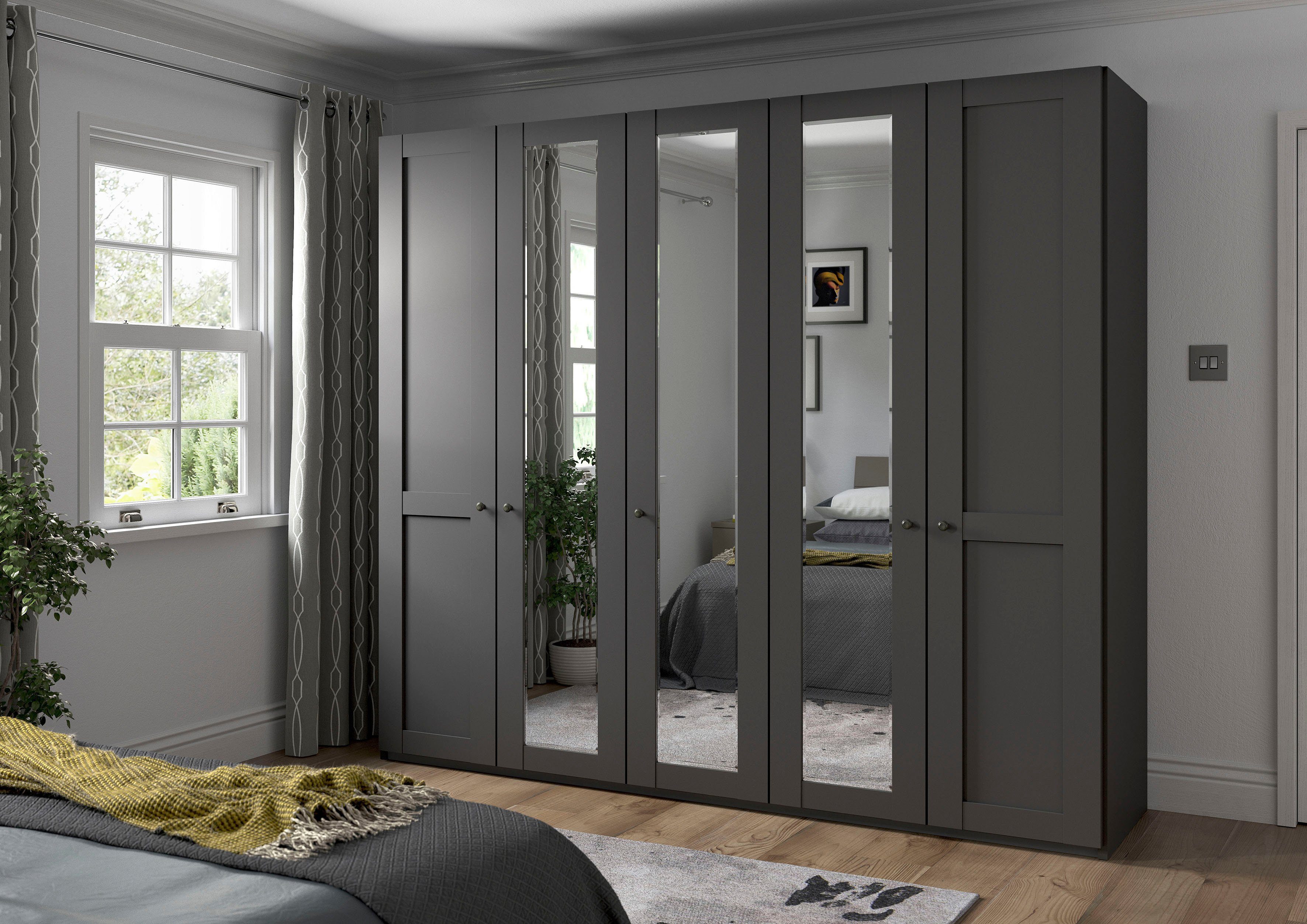 WIEMANN Draaideurkast Göteborg, met 95° openingshoek, made in Germany inclusief spiegel en deurdemper, moderne landelijke stijl