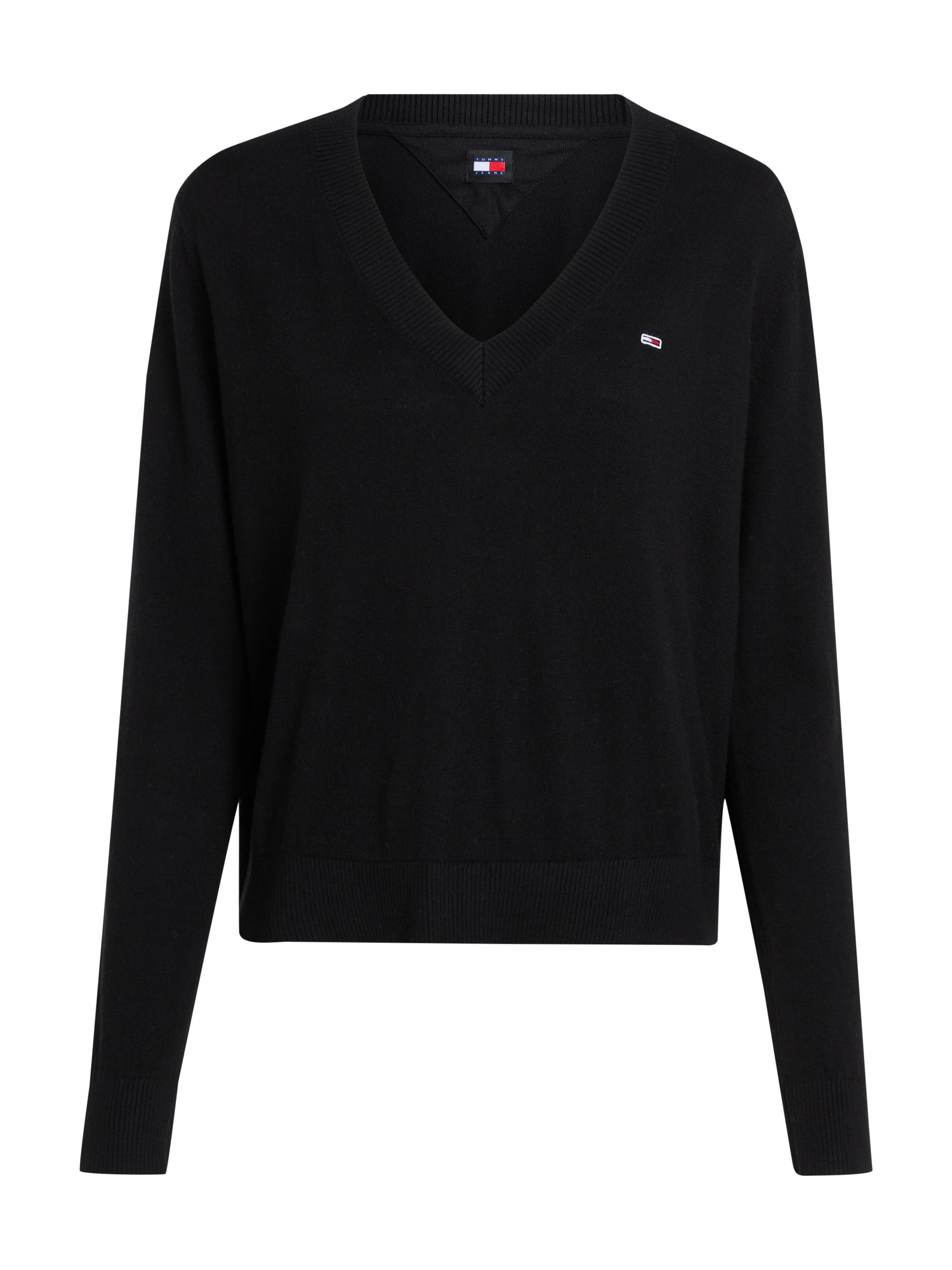 TOMMY JEANS Gebreide trui TJW ESSENTIAL VNECK SWEATER EXT