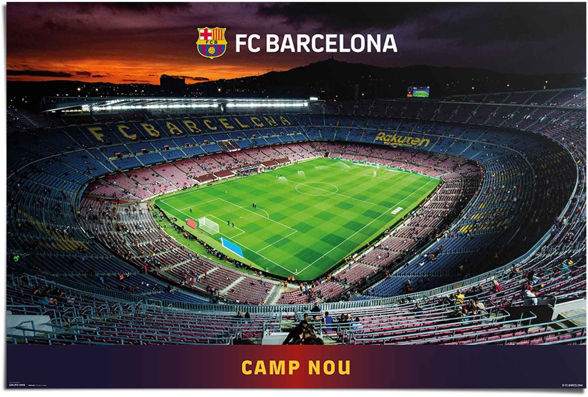 Reinders! Poster Barcelona - Camp Nou voetbal - stadion - Spanje