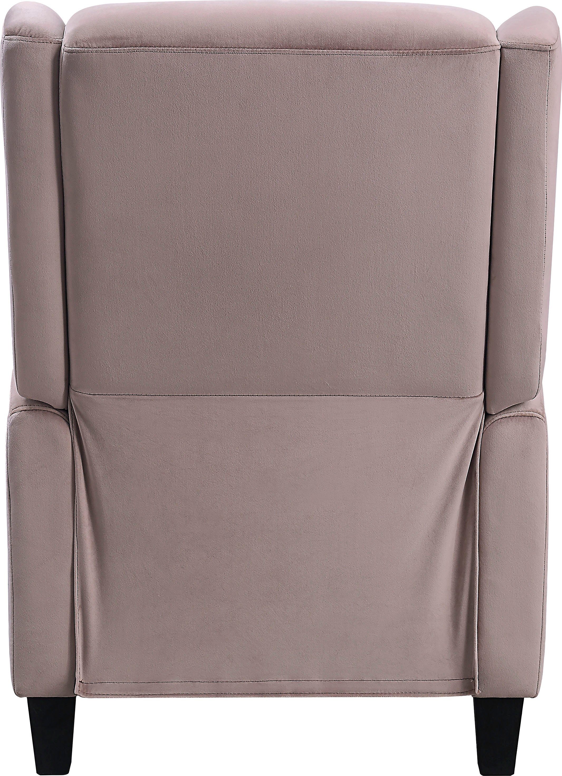 ATLANTIC home collection Relaxfauteuil Timo klassieke oorfauteuil met relaxfunctie en praktisch zijvak