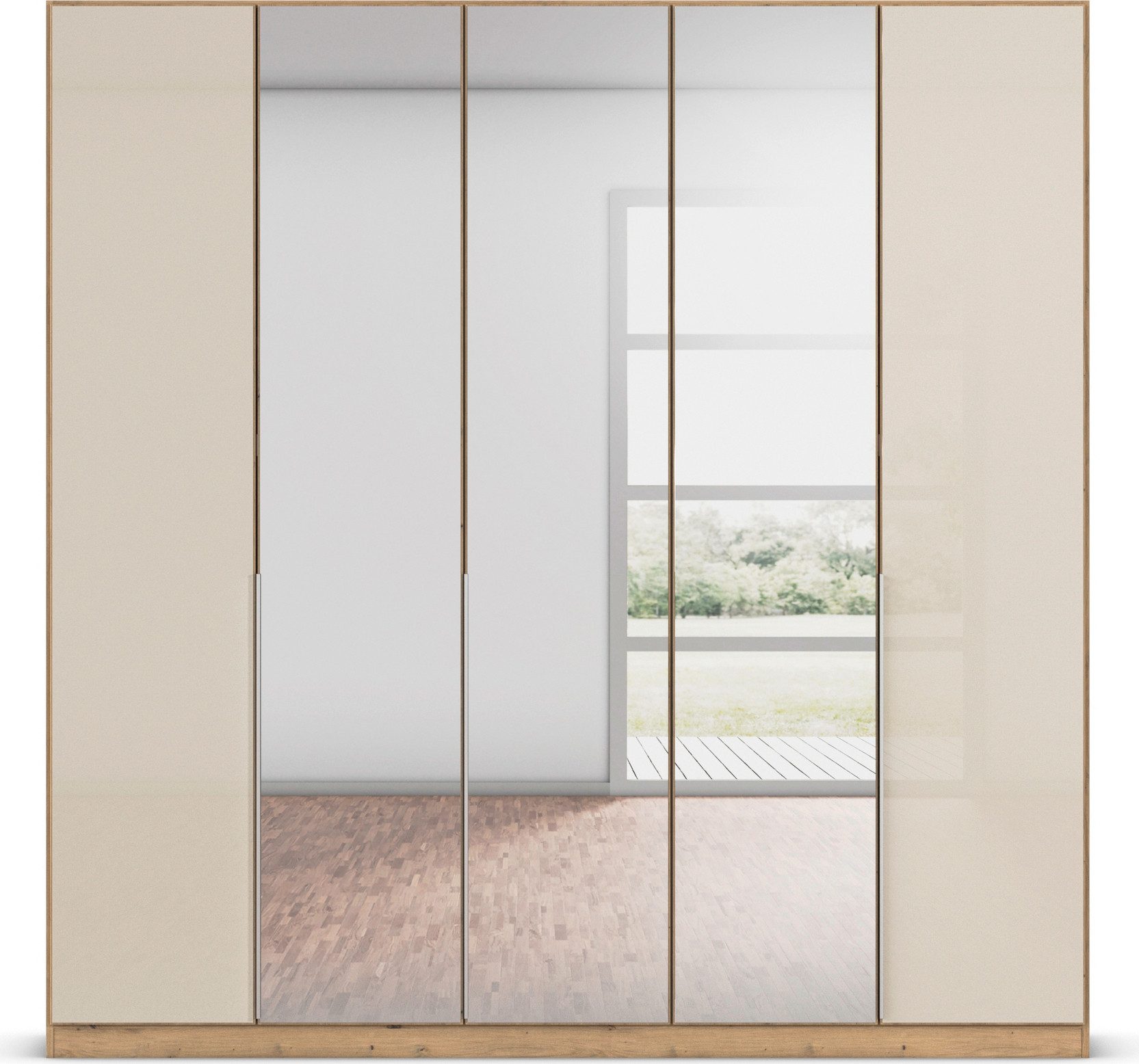 rauch Draaideurkast Kledingkasten kast garderobe AGORDO met glazen front doordachte binnenuitrusting, in 6 breedtes en 2 hoogtes made in germany