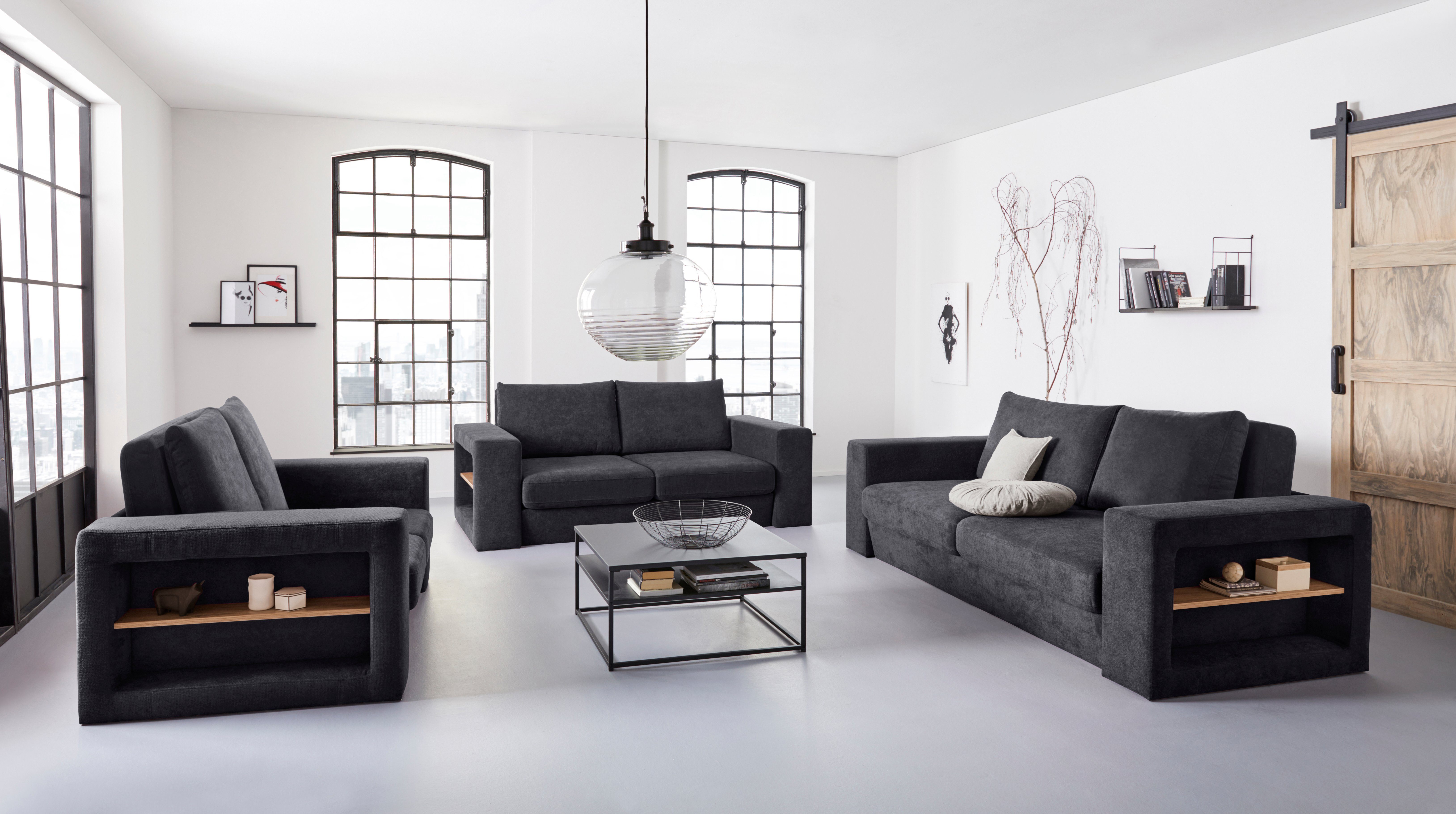 LOOKS BY WOLFGANG JOOP 4-zitsbank Looksvb Aan te passen bank: de bank wordt een bank met 2 hockers, met kastfunctie