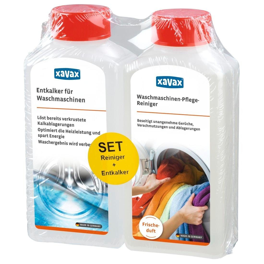 Xavax Schoonmaakset Wasmachineonderhoud, 2 x 250 ml machineonderhoudsproduct