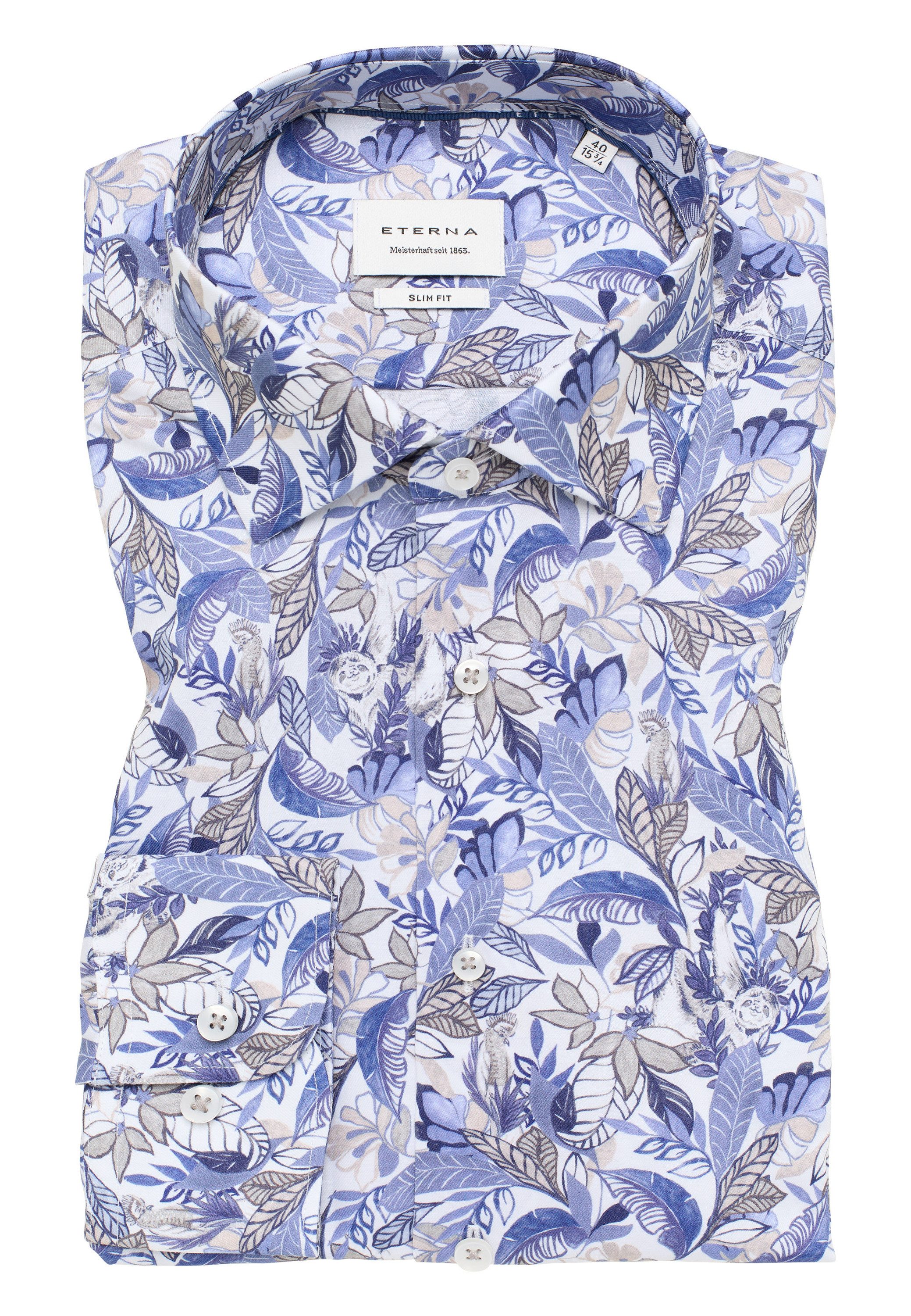 Eterna Overhemd met lange mouwen Slim fit NON IRON (strijkvrij)