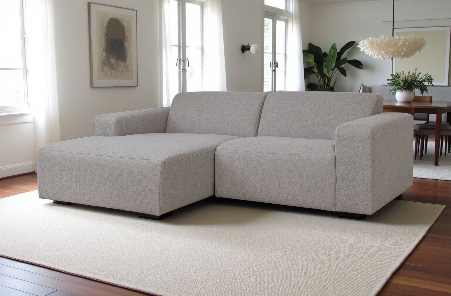 INOSIGN Hoekbank Koa, 228 cm, L-vorm, modulair bankstel, webstof, cord