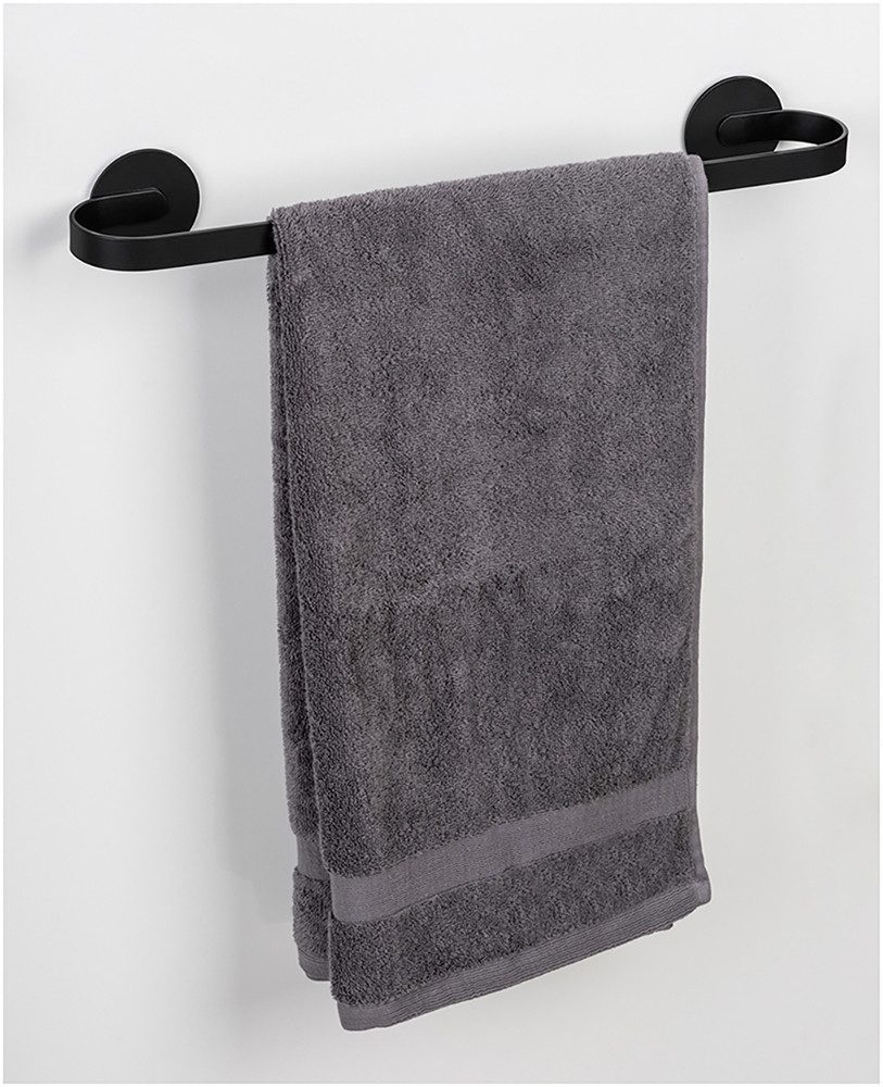 WENKO Handdoekstang Turbo-Loc® model Uno Bivio van aluminium, bevestiging zonder boren, 40 cm