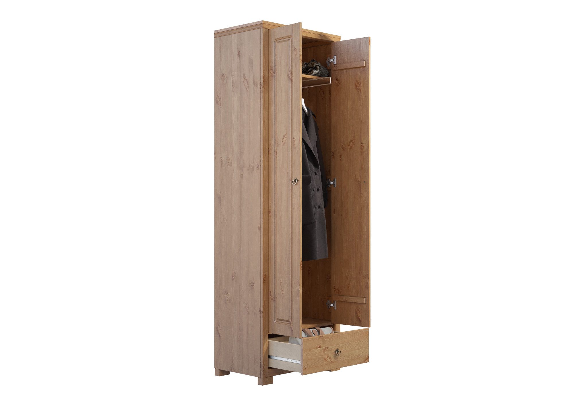 Home affaire Kledingkast Gotland, draaideurkast, garderobe van massief grenen, fsc®-gecertificeerd, hoogte 193 cm