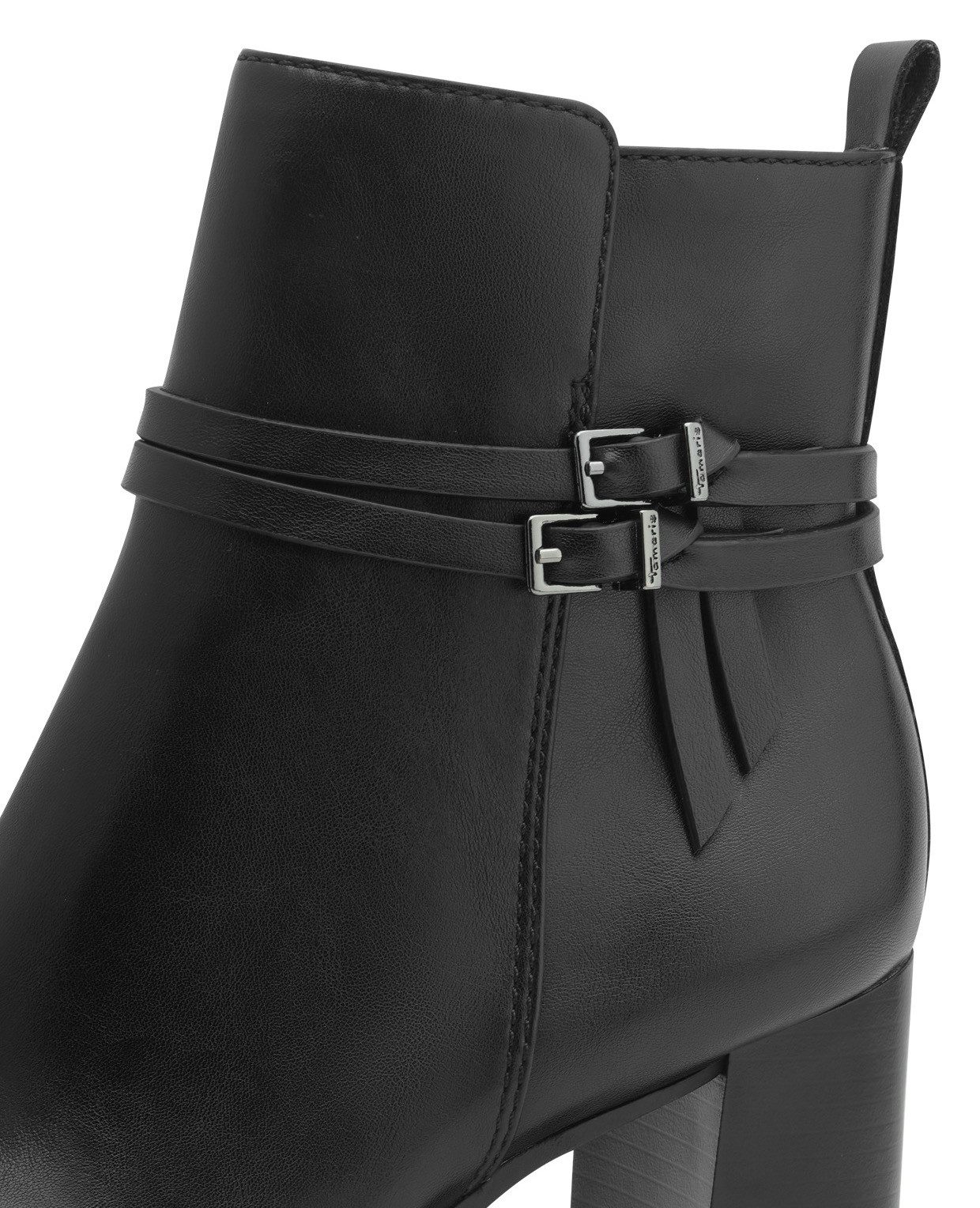 Tamaris Laarsjes blokhak, business schoen, ankleboots met decoratieve band