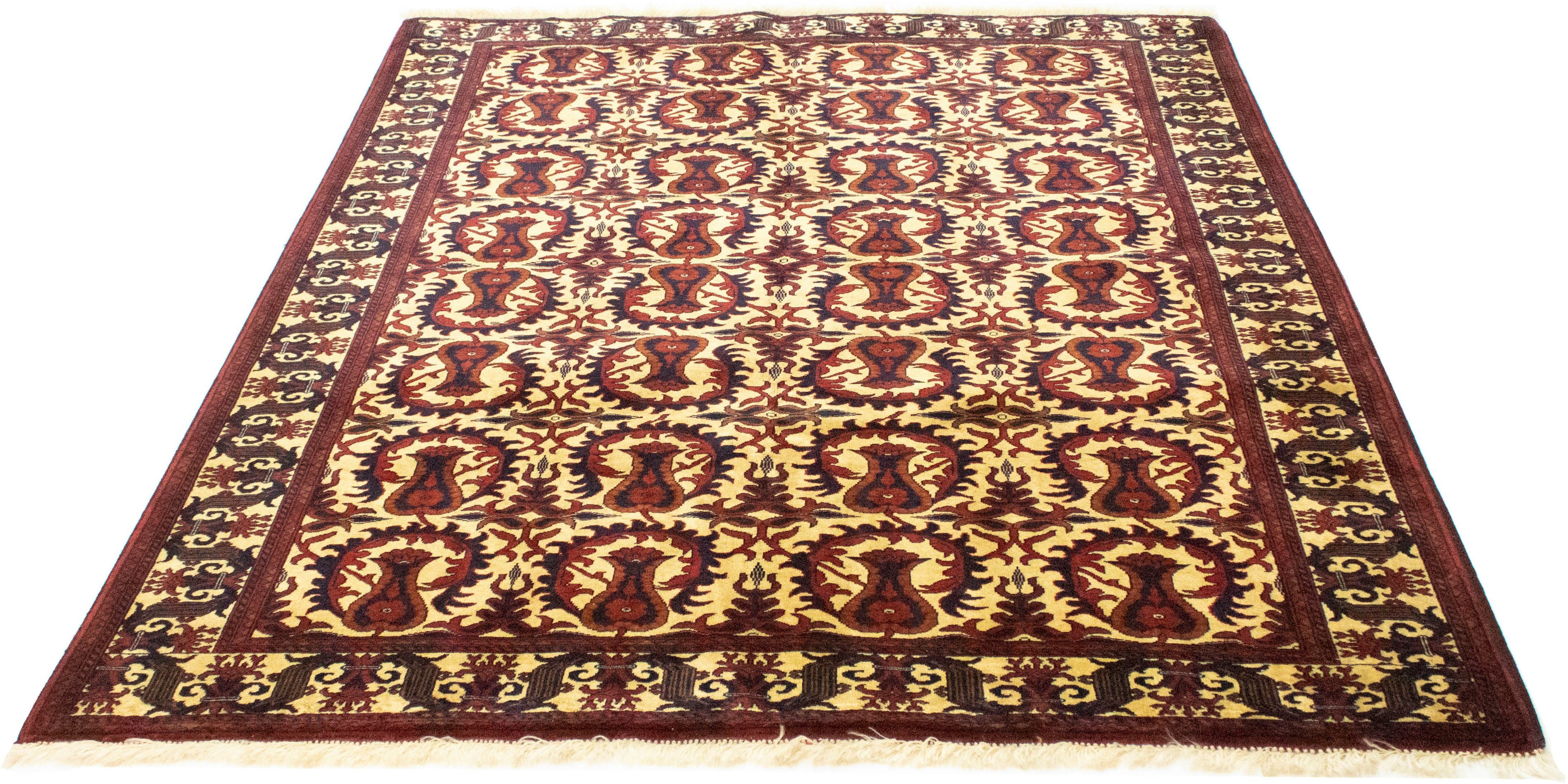 morgenland wollen kleed afghan vloerkleed met de hand geknoopt donkerrood rood