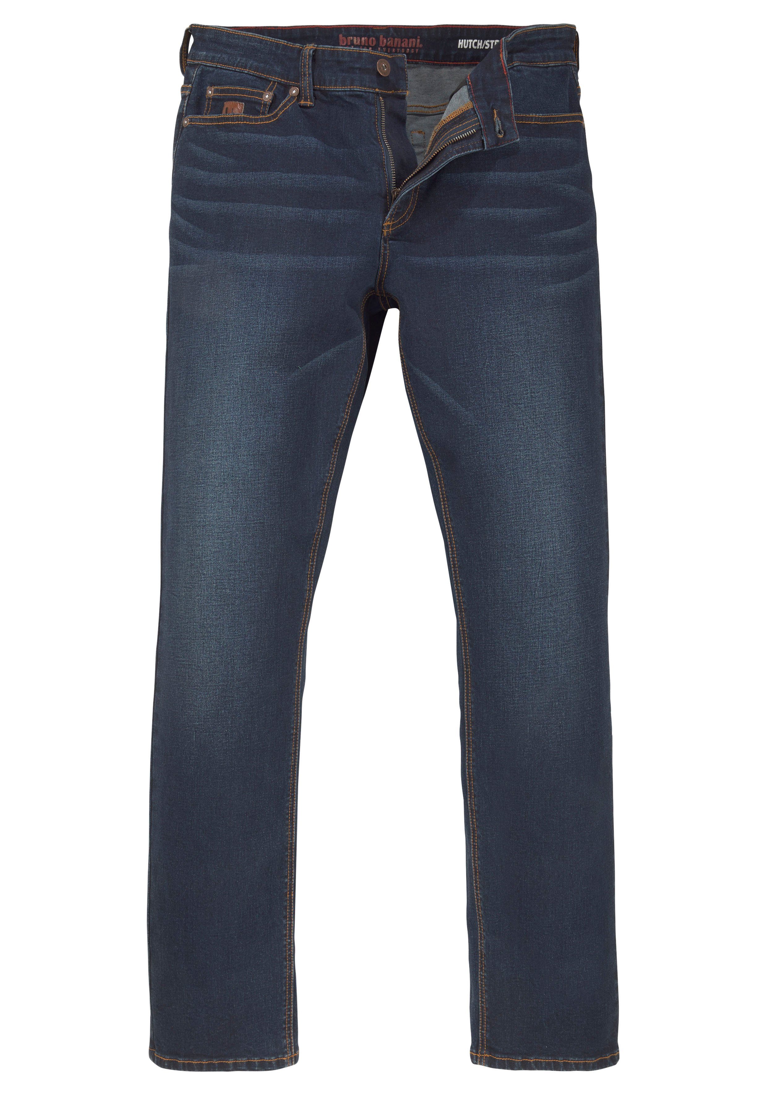 Bruno Banani Straight jeans Hutch rechte broekspijpen, gedeeltelijk met modieuze destroyed-effecten,