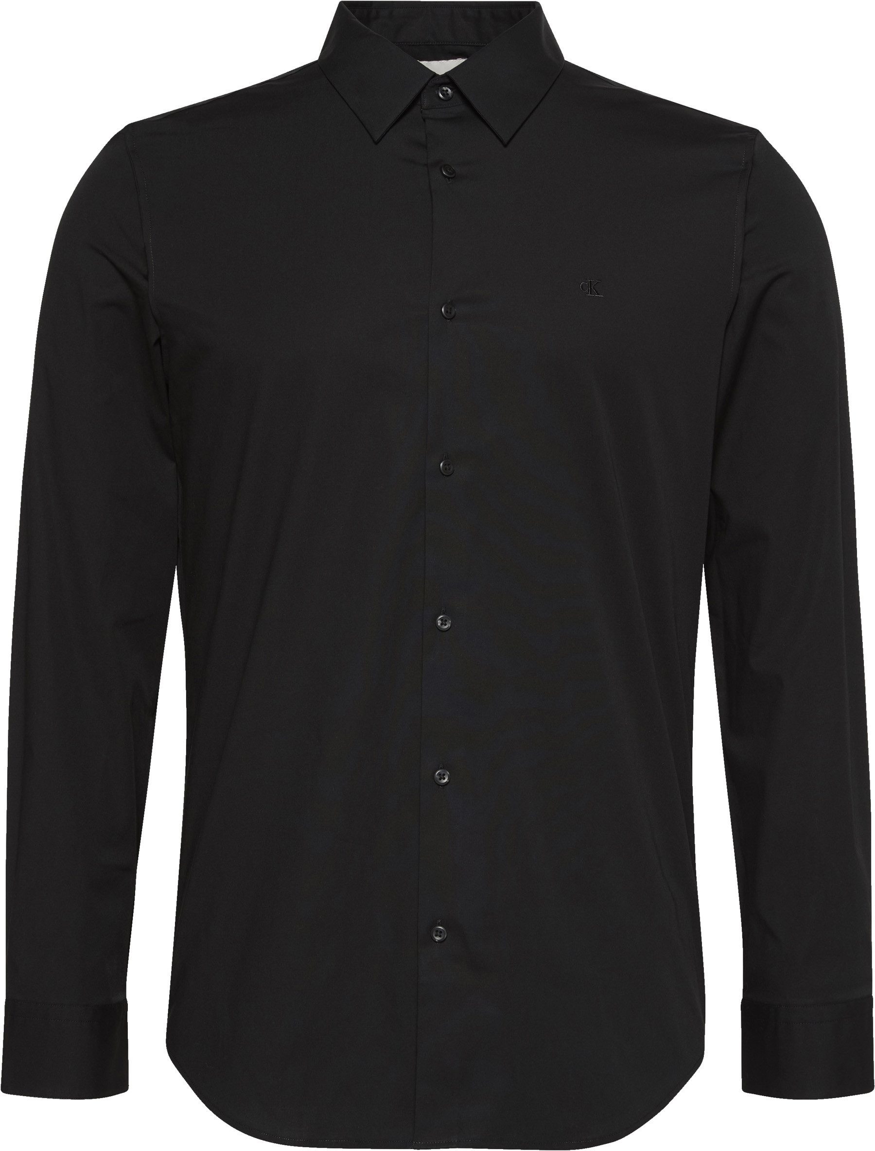 Calvin Klein Overhemd met lange mouwen LONG SLEEVE SOLID STRETCH SLIM SHIRT