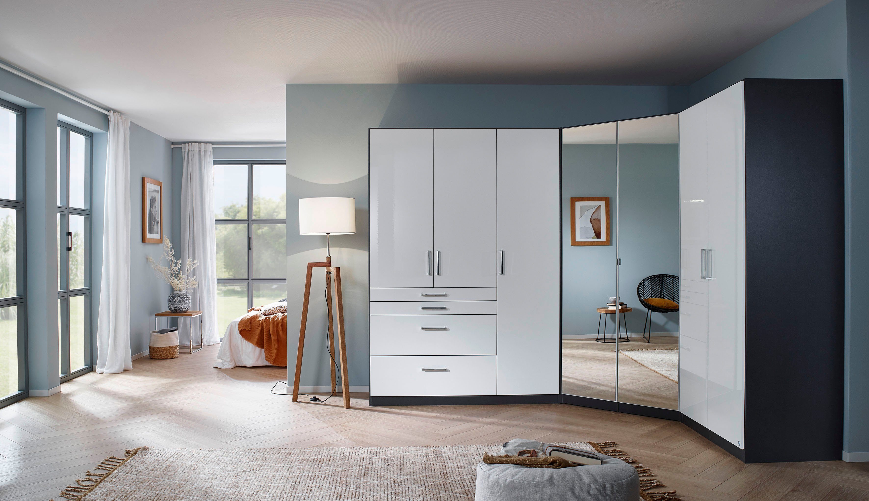 rauch Kastenset Kledingkast kast garderobe garderobekast hoekkast HOMBURG veel opbergruimte, bovenste lade met indeling made in germany