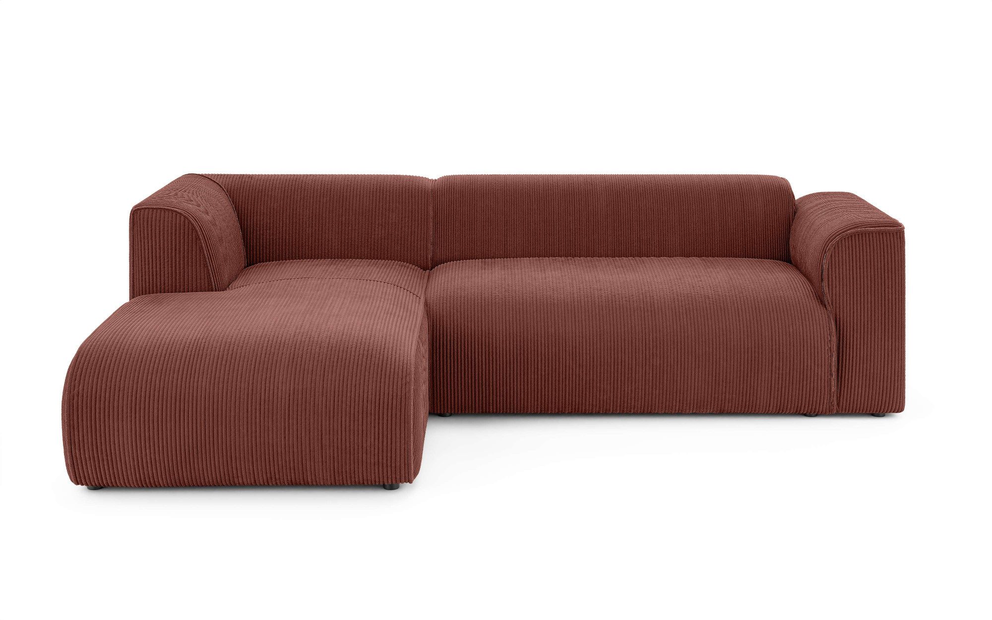 INOSIGN Hoekbank MERID L-vorm (257 cm), tijdloos & stijlvol ontwerp Uitgebreid gepolsterd, in cord, chenille en structuur