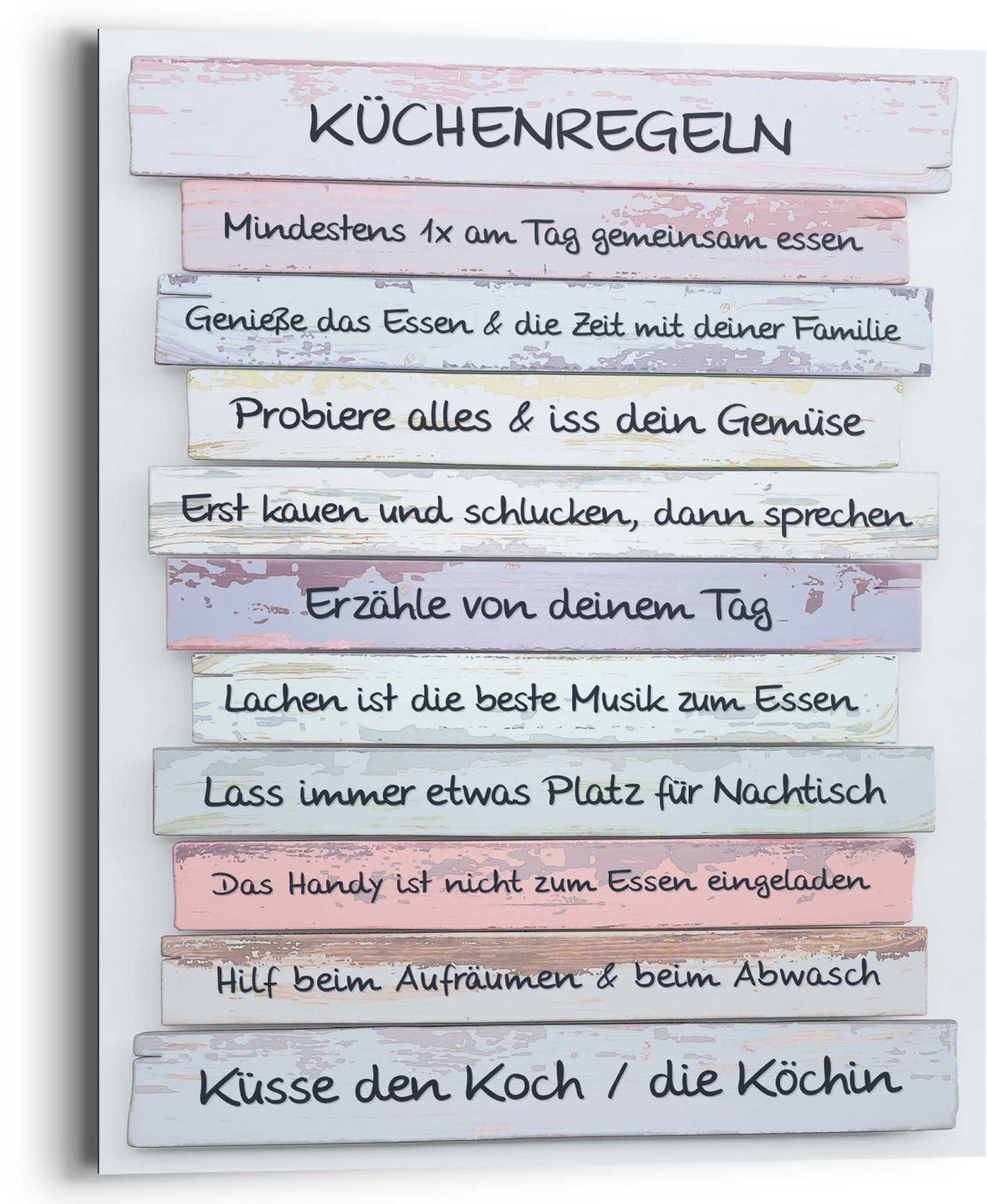 Reinders! Artprint Keukenregels foto schilderijen blauw