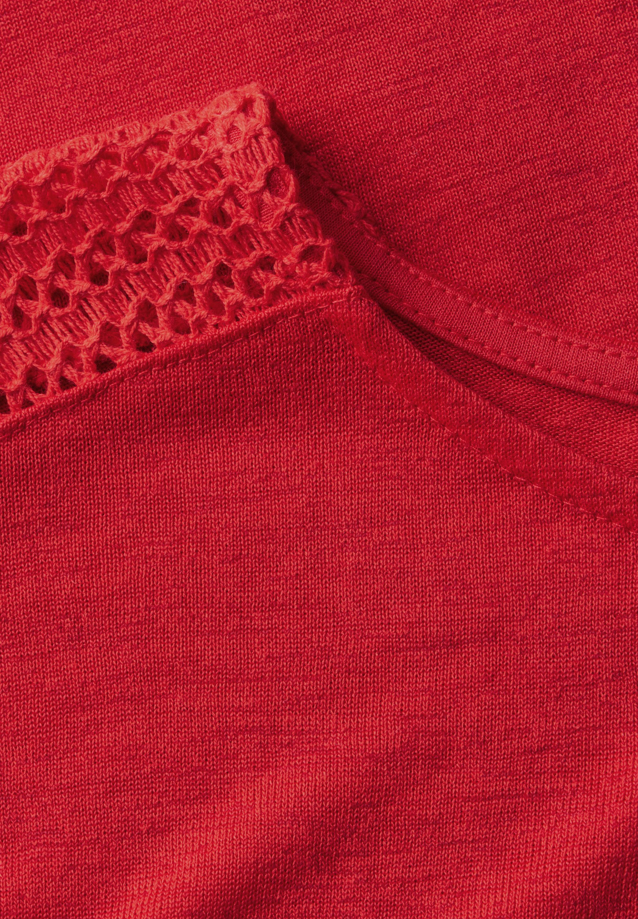 STREET ONE T-shirt met kanten detail