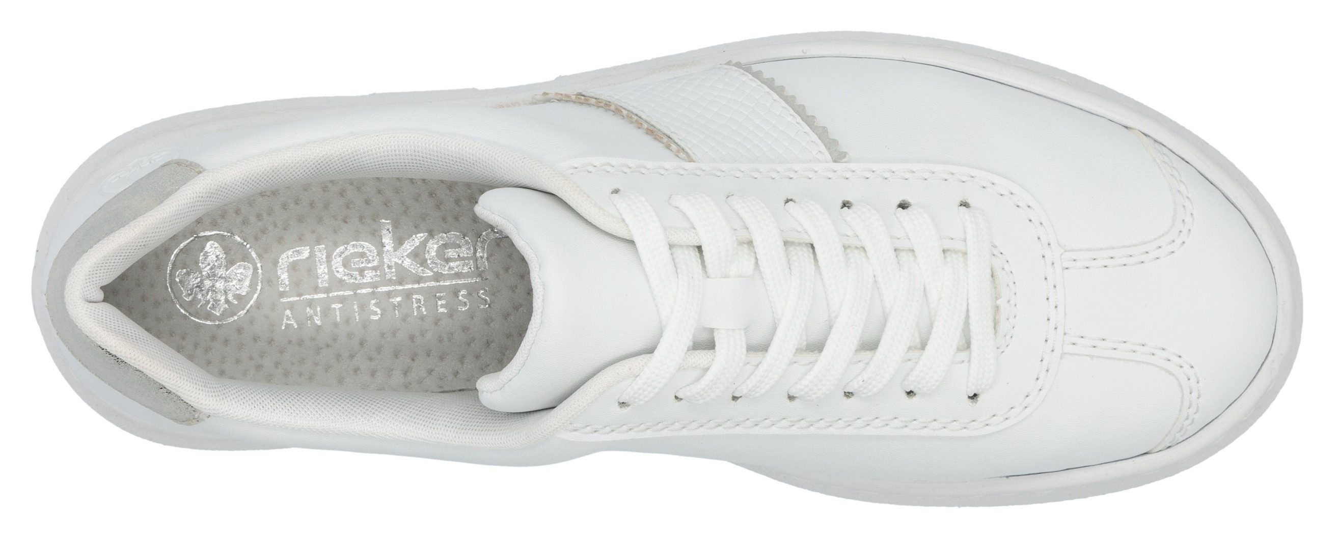 Rieker Plateausneakers veterschoen, lage schoen, vrijetijdsschoen met gepolsterde schachtversteviging