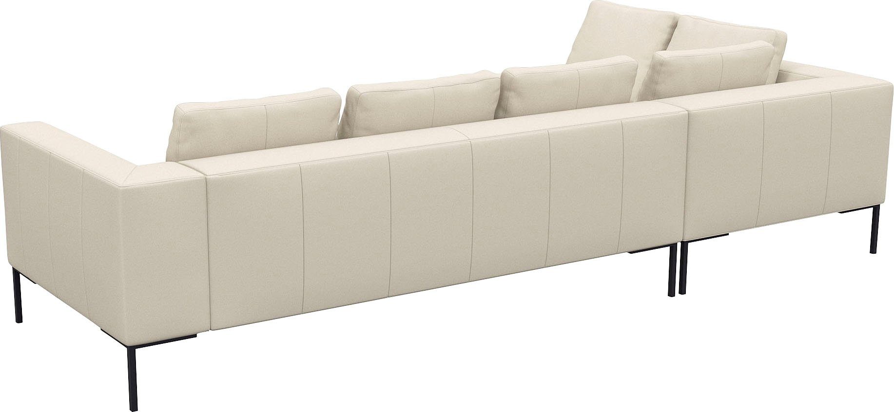 FLEXLUX Hoekbank Loano, super comfortabel zitcomfort door koudschuim in de zitting, L-vorm