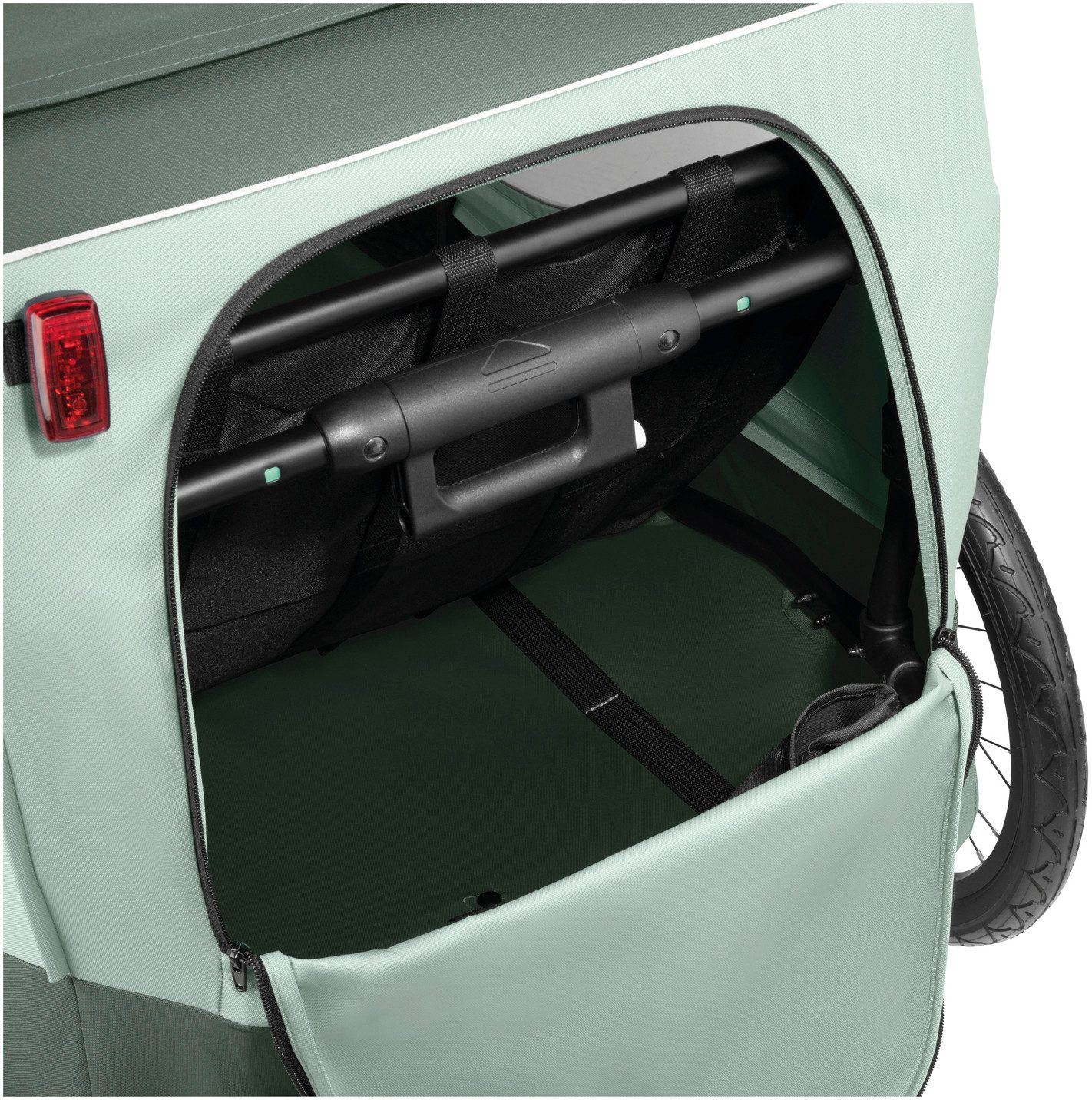 Hauck Kinderen fiets aanhanger 2in1 Bike Trailer und Buggy Dryk Duo Plus, dark green