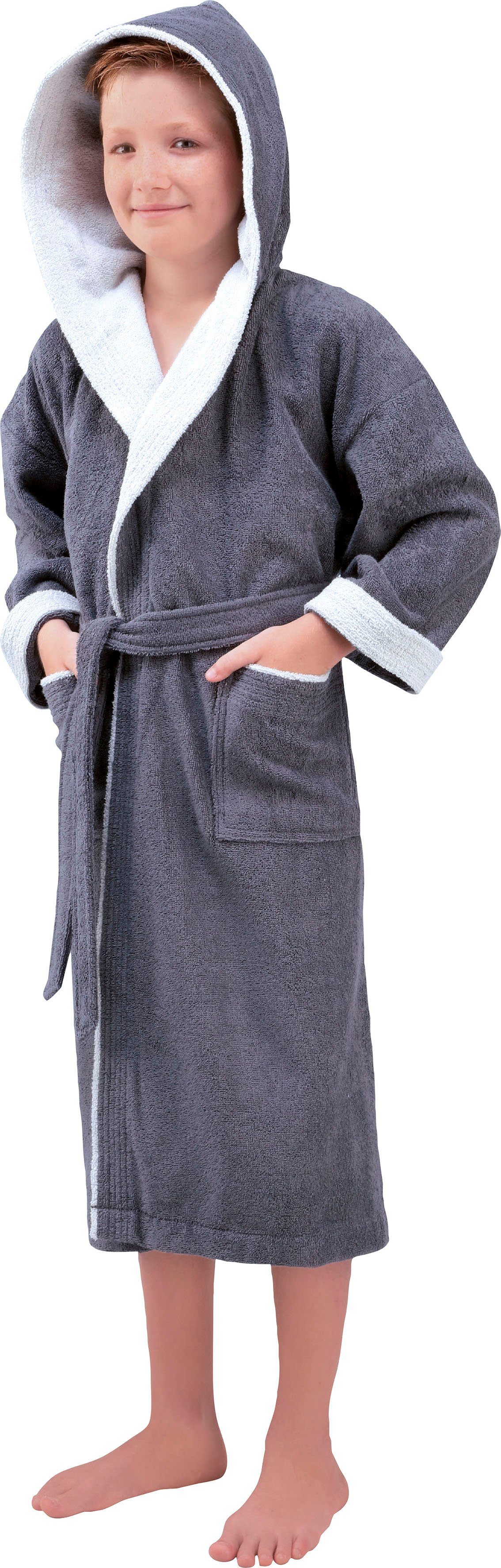 Egeria Kinderbadjas Calypso met capuchon, doubleface look, 100% katoen (1 stuk)