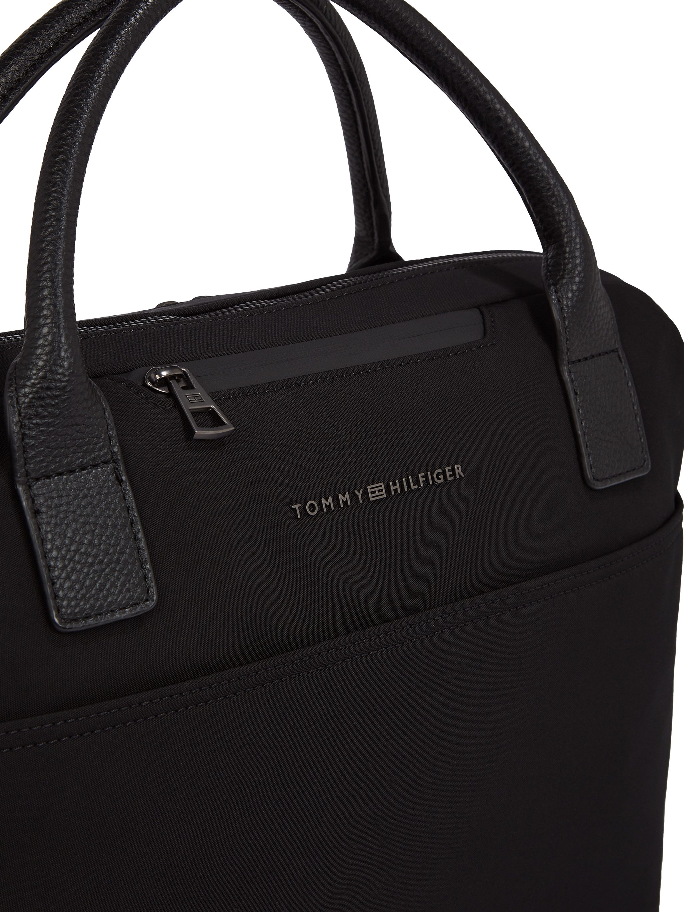 Tommy Hilfiger Laptoptas TH NYLON COMPUTER BAG , heren handtas, schoudertas met afneembare schouderriem
