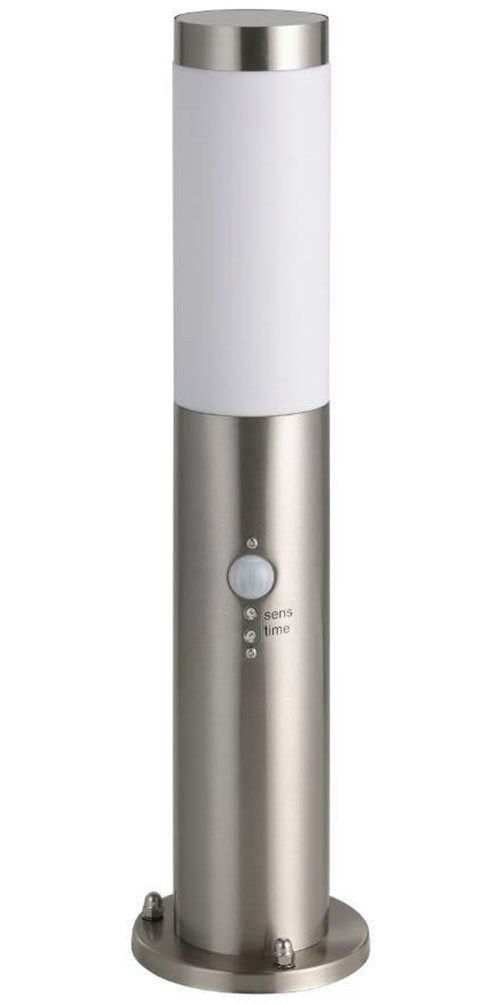 EGLO Sokkellamp HELSINKI LED padlamp, buitenverlichting, bewegingssensor, IP44, roestvrij staal (1 stuk)