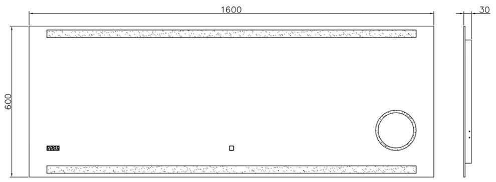 Talos Led-lichtspiegel King 160x60 cm, energiebesparend