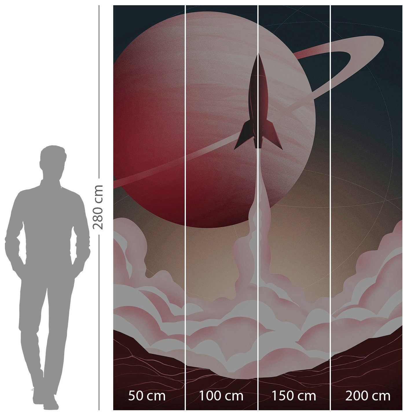 Komar Vliesbehang Digitale print vlies - Explore the Universe - Afmeting 200 x 280 cm