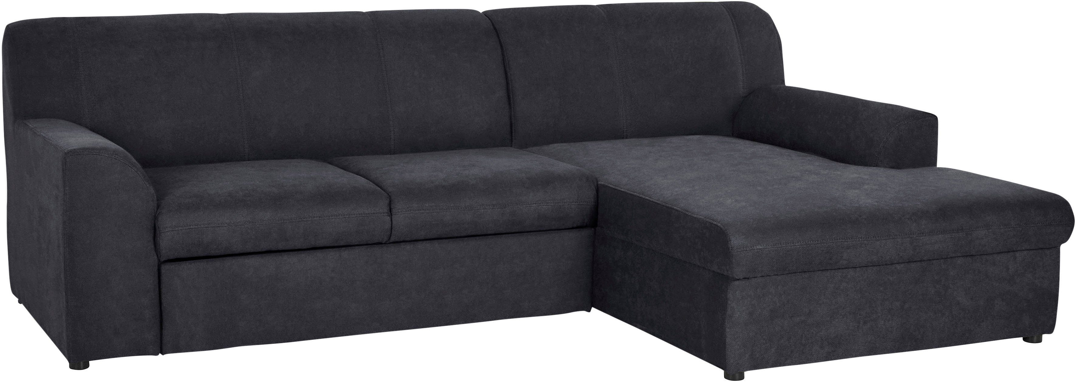 DOMO collection Hoekbank Topper, elegant en tijdloos, compacte afmetingen 245/155cm, L-vorm