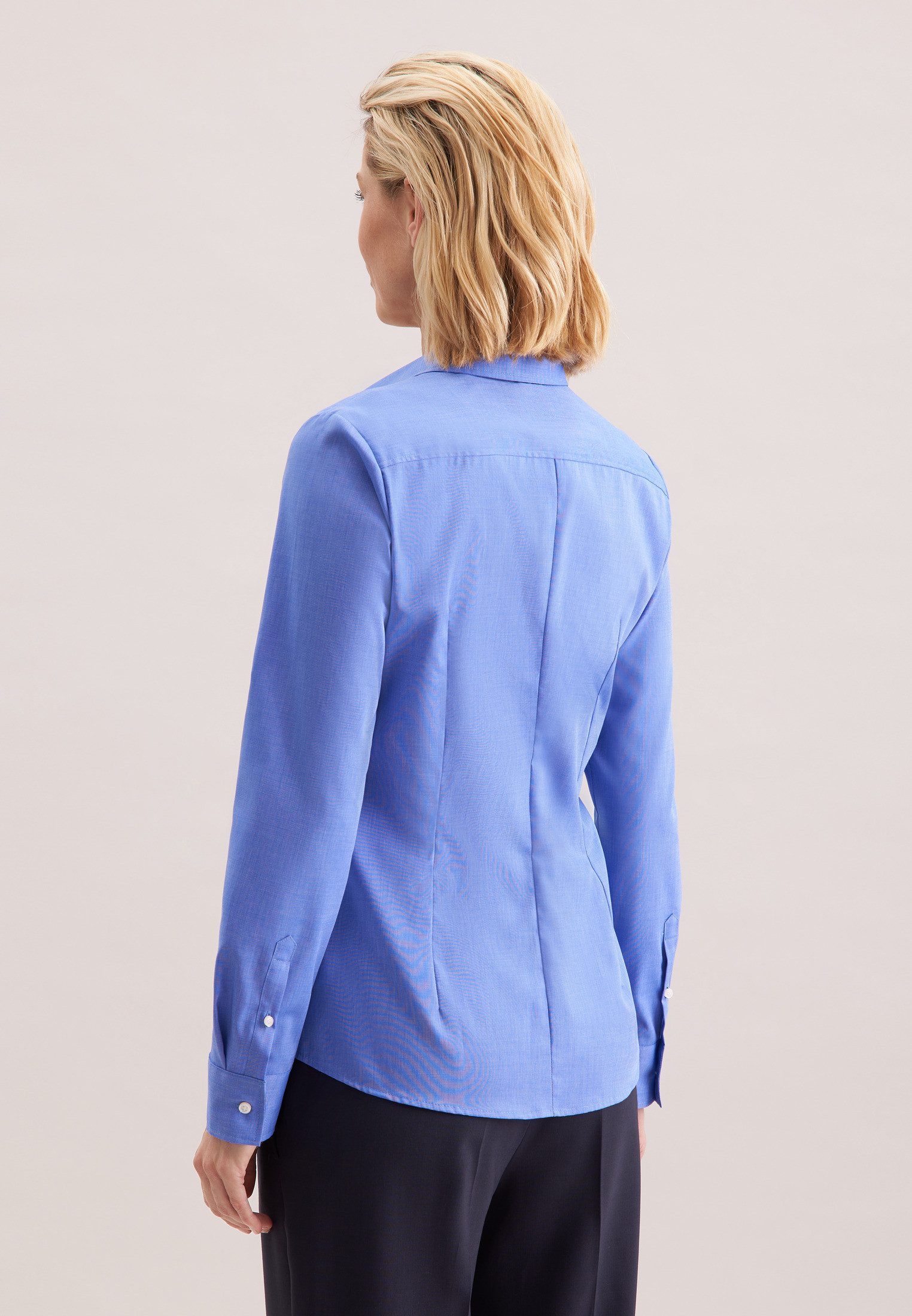 seidensticker Overhemdblouse Zwarte roos 1/1 kraag uni