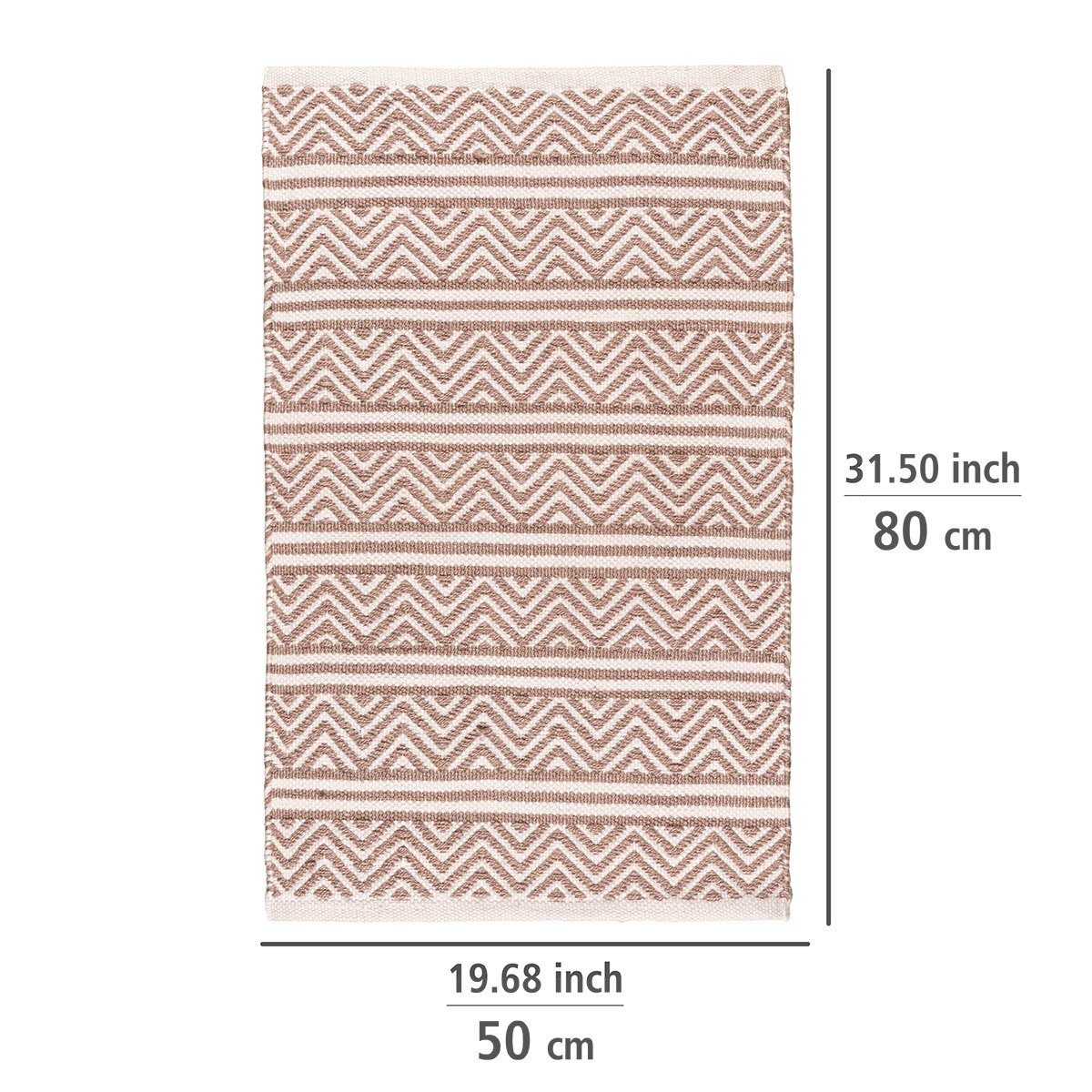 WENKO Badmat Shaki BxL: 50 x 80 cm (1 stuk)