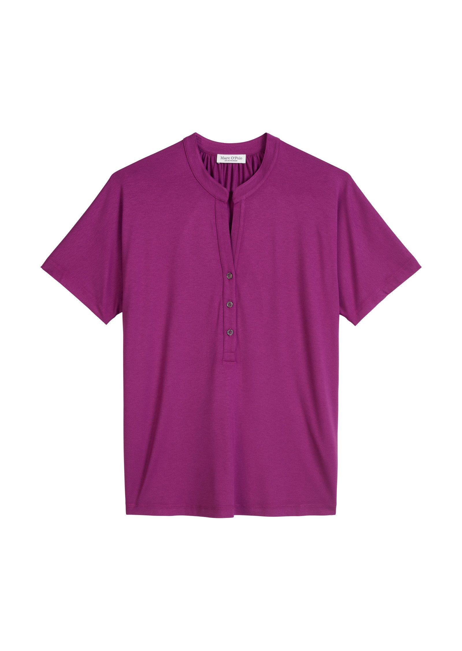 Marc O'Polo Shirt met staande kraag met knoopsluiting