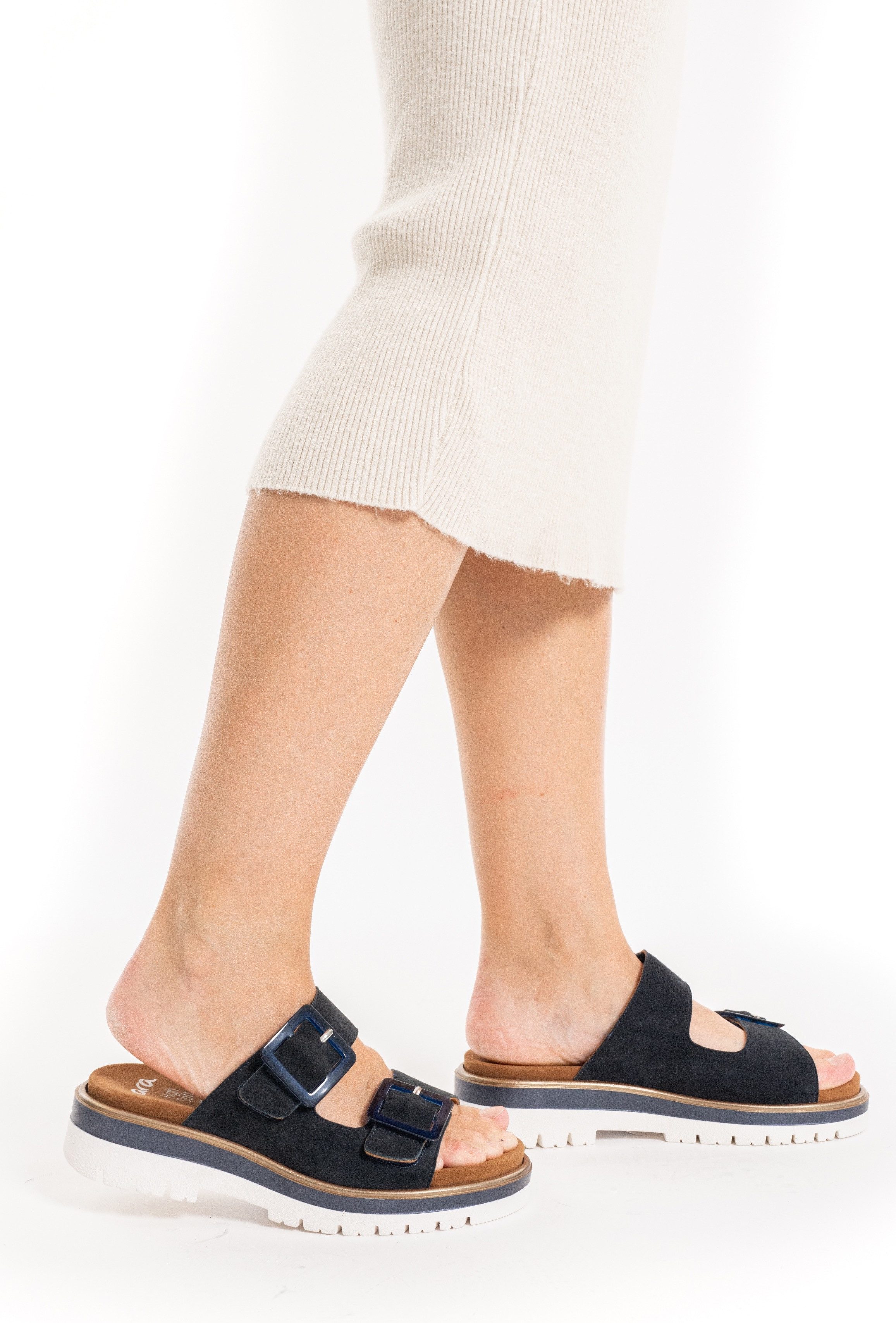 Ara Slippers Malaga , sandaal, sleehaksandaal in comfortabele breedte g (= breed)