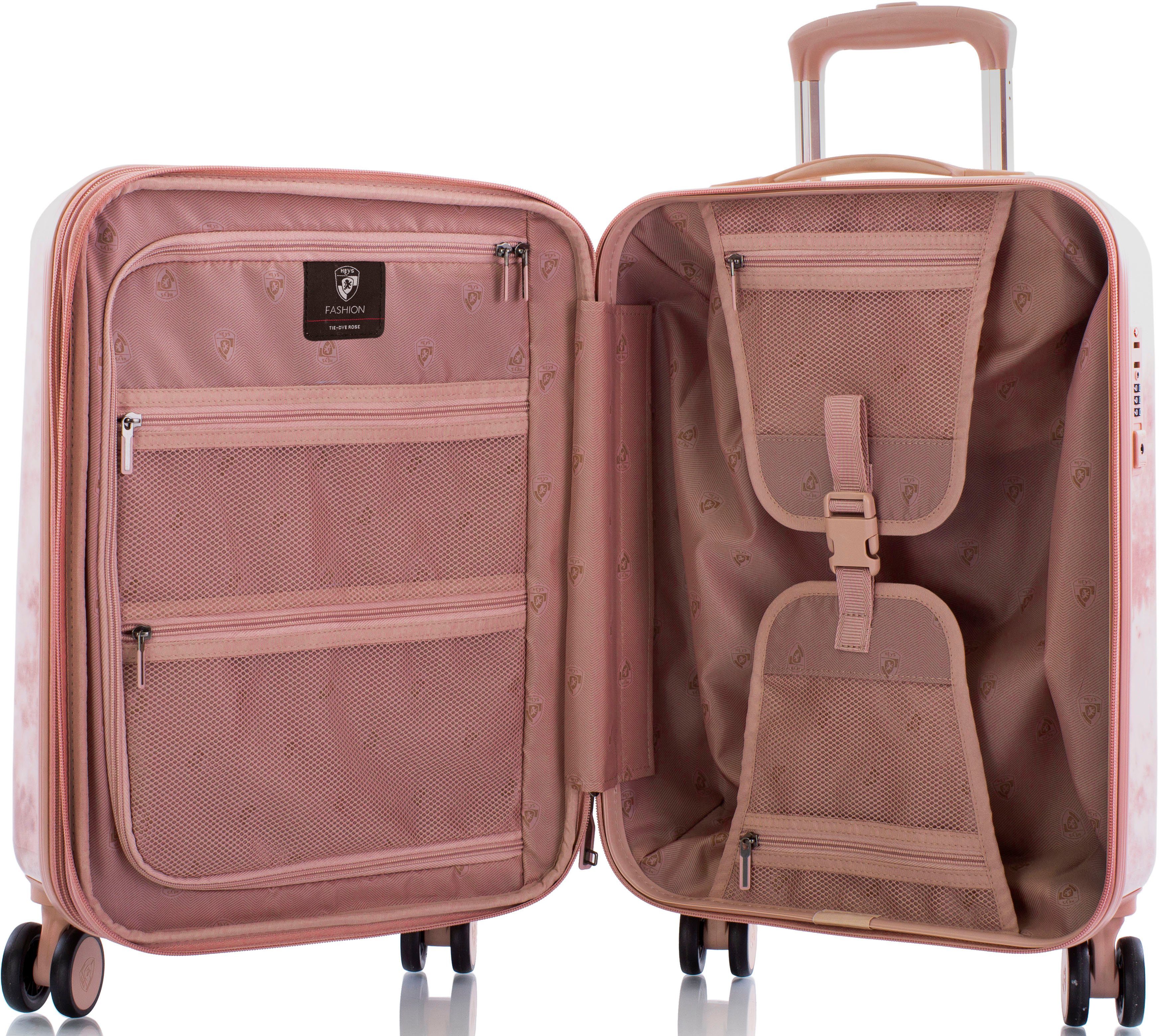 Heys Hardshell-trolley Tie-Dye pink, 53 cm Heys x Joachim Llambi harde koffer volumevergroting