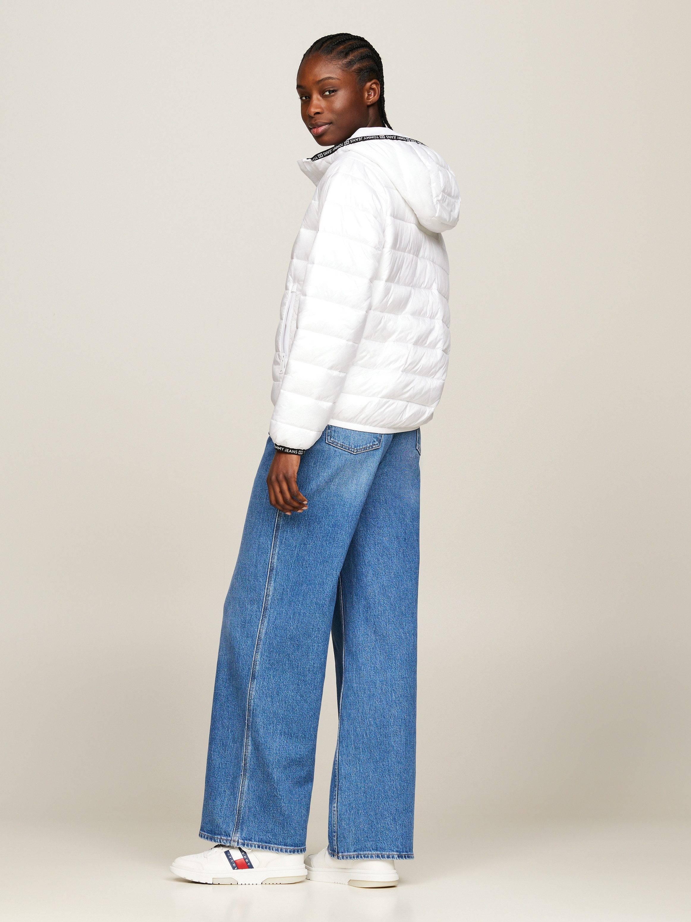 TOMMY JEANS Gewatteerde jas TJW QUILTED TAPE HOOD JACKET EXT
