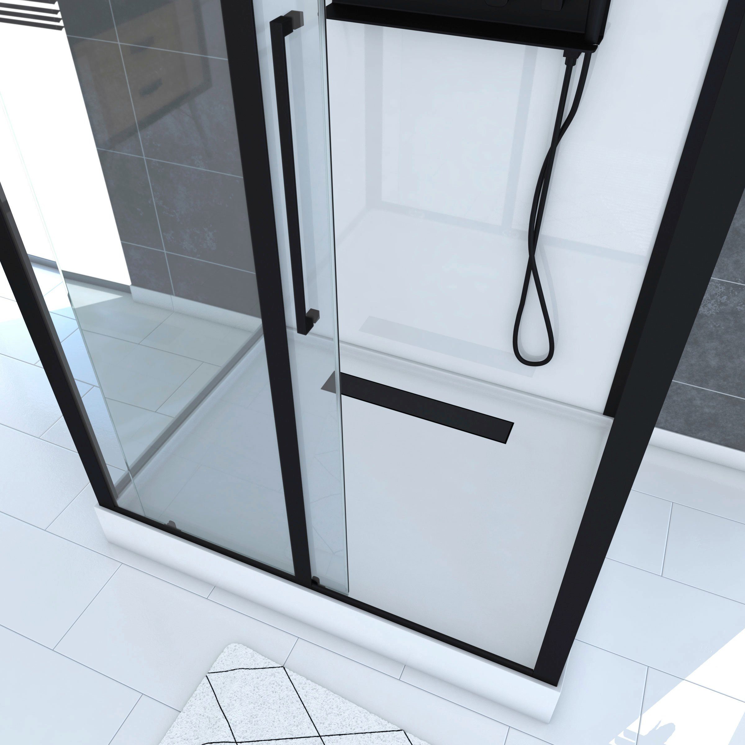 Marwell Complete douche White Isle inclusief kranen, 115 cm x 90 cm