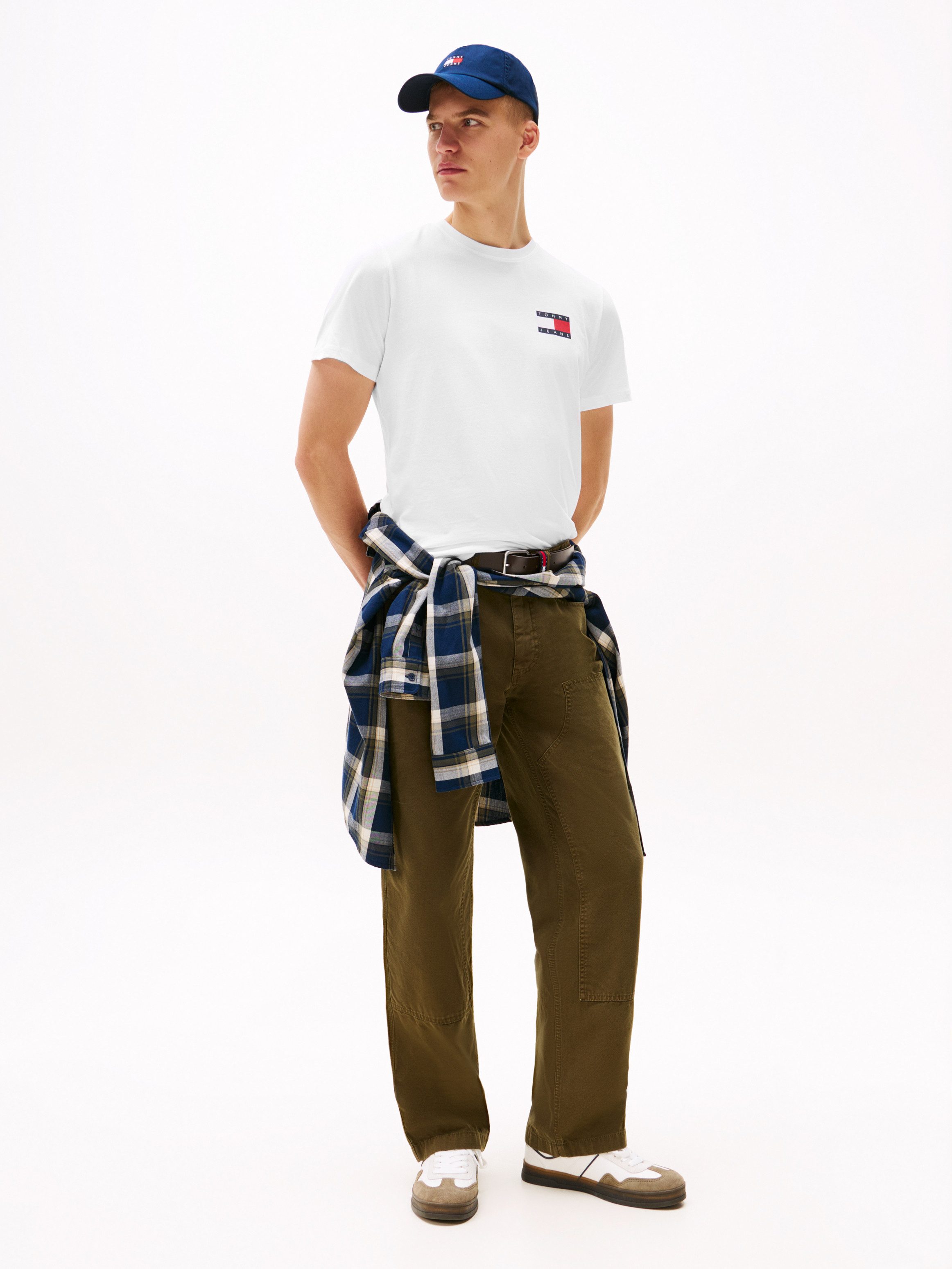 TOMMY JEANS T-shirt TJM SLIM ESSENTIAL FLAG TEE EXT