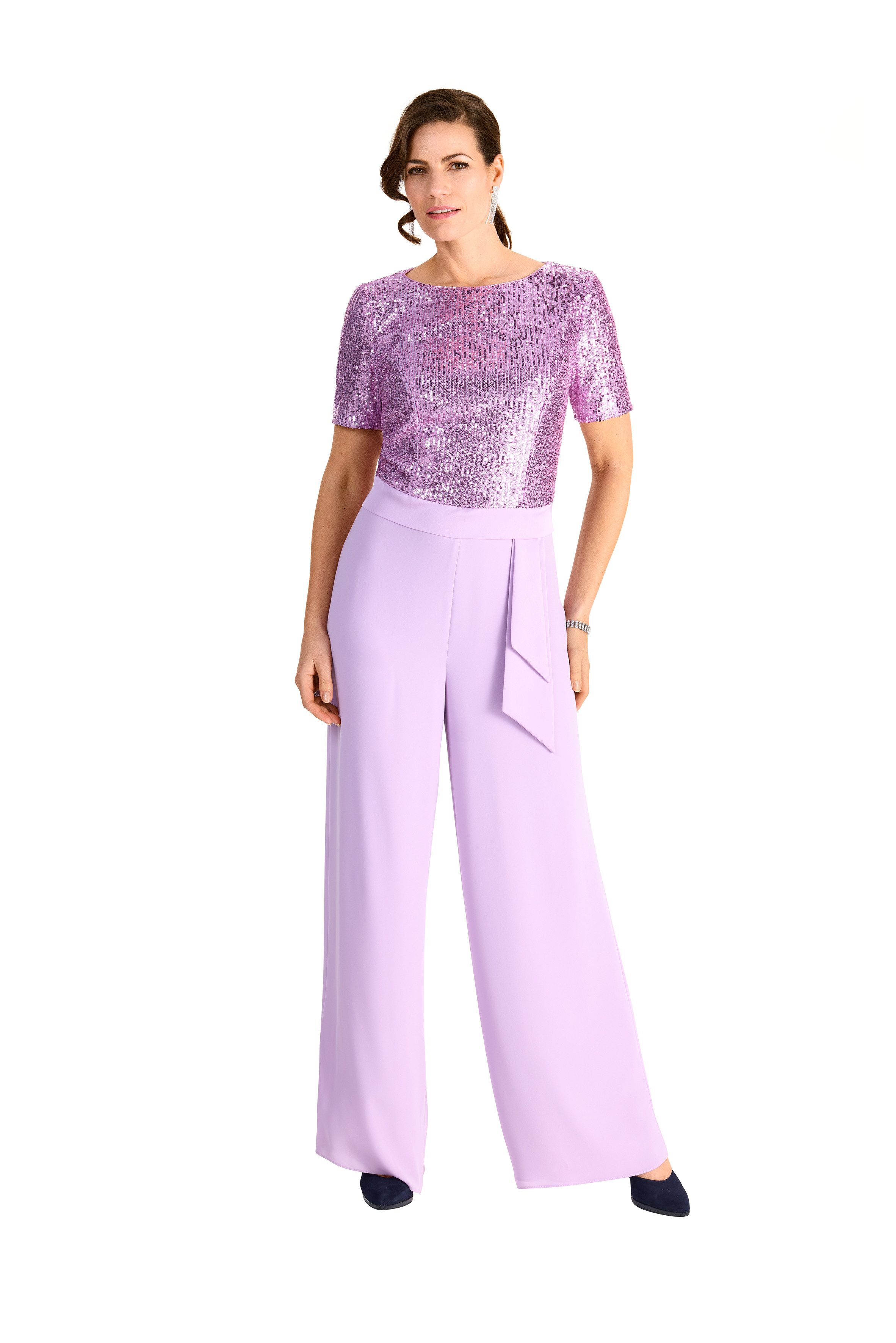 HERMANN LANGE Collection Jumpsuit in culotte-stijl met pailletten dames jumpsuits maat 54